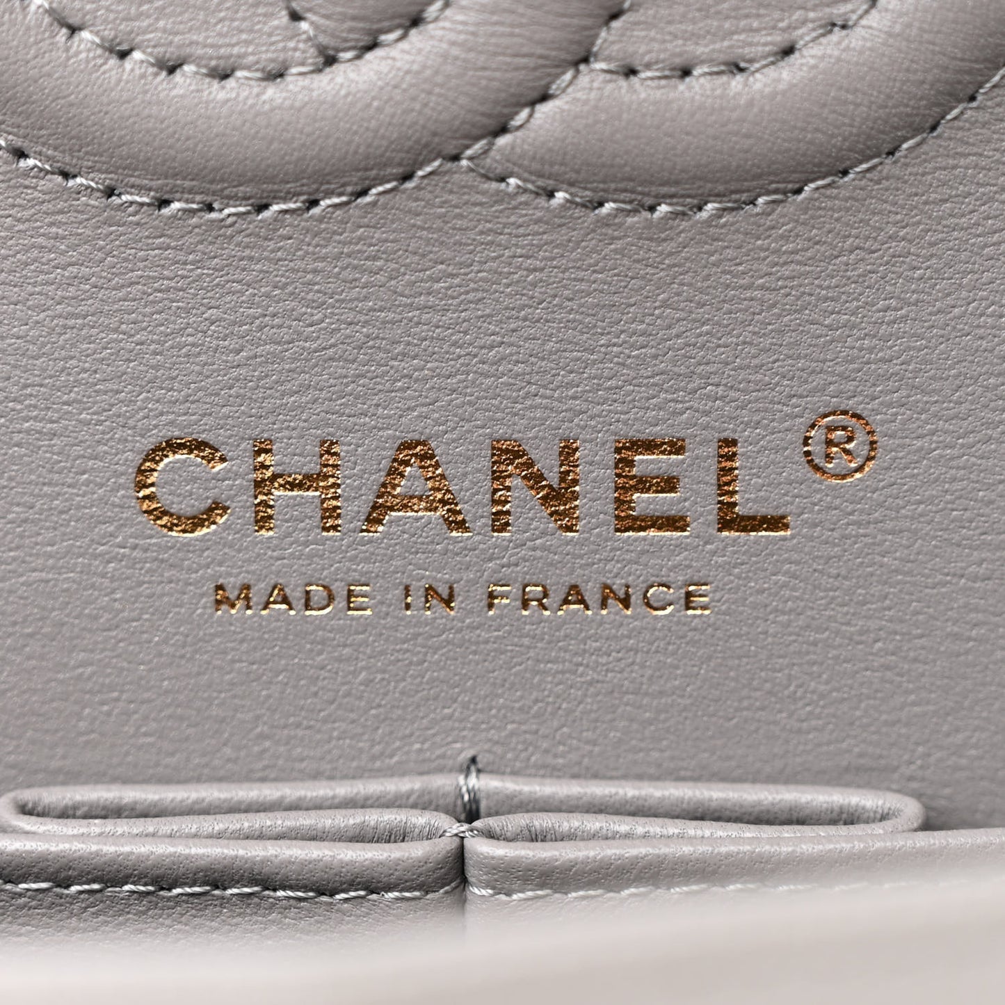 Caviar Quilted Small Double Flap Grey