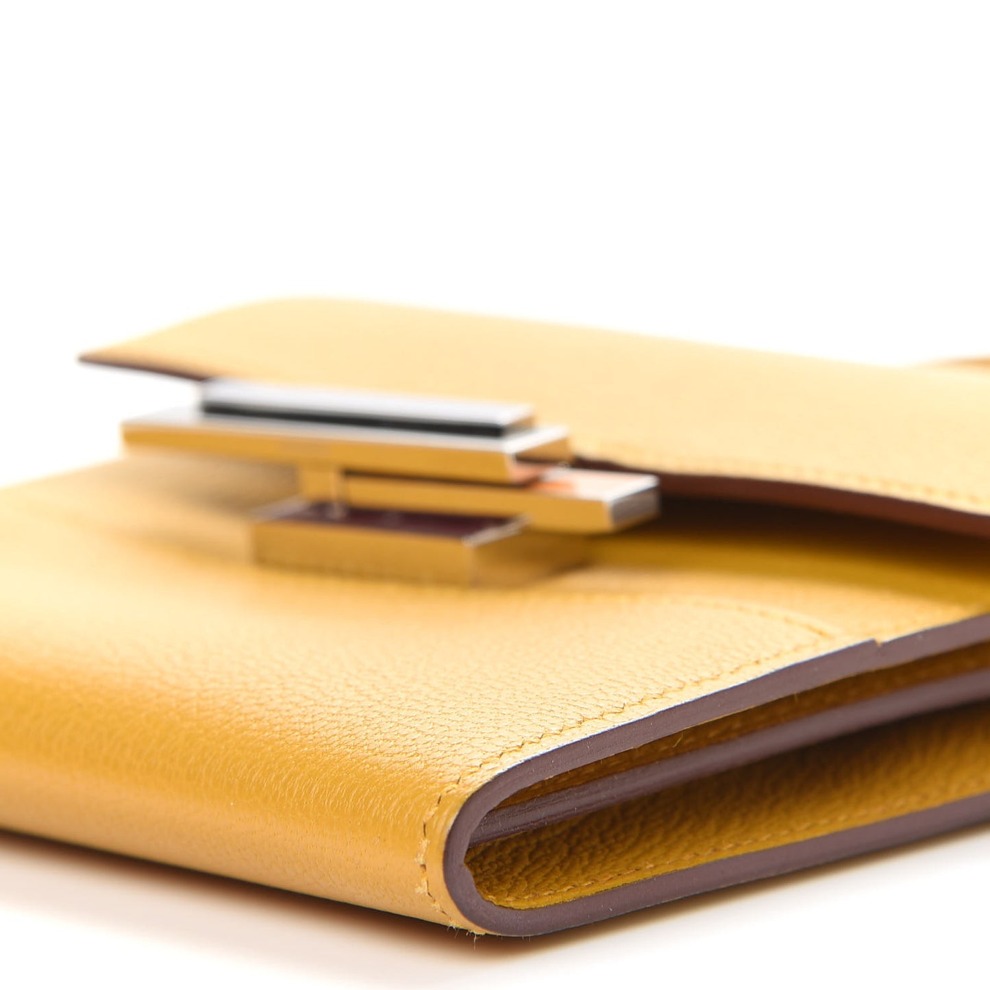 Chevre Mysore Mini Cinhetic Wallet Jaune Ambre