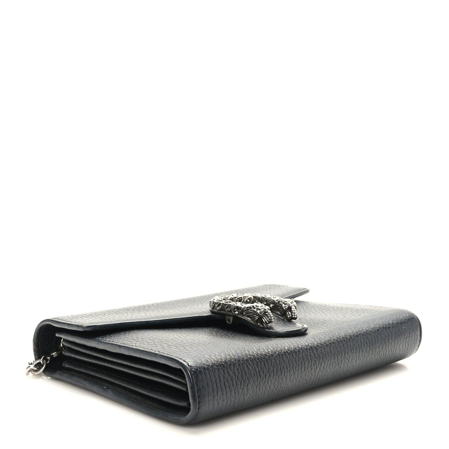 Calfskin Mini Dionysus Chain Wallet Black