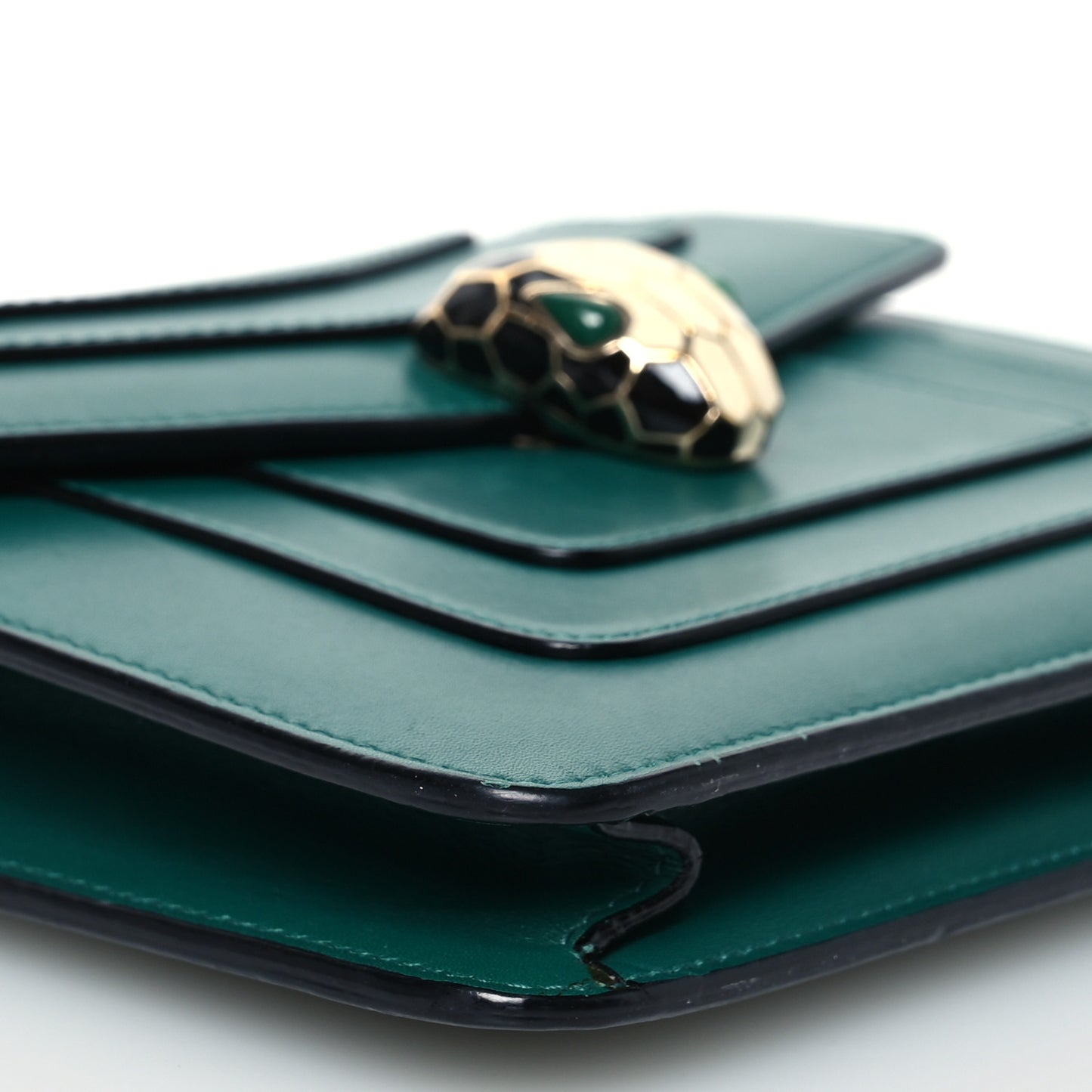 Calfskin Small Serpenti Forever Snake Strap Crossbody Bag Emerald Green