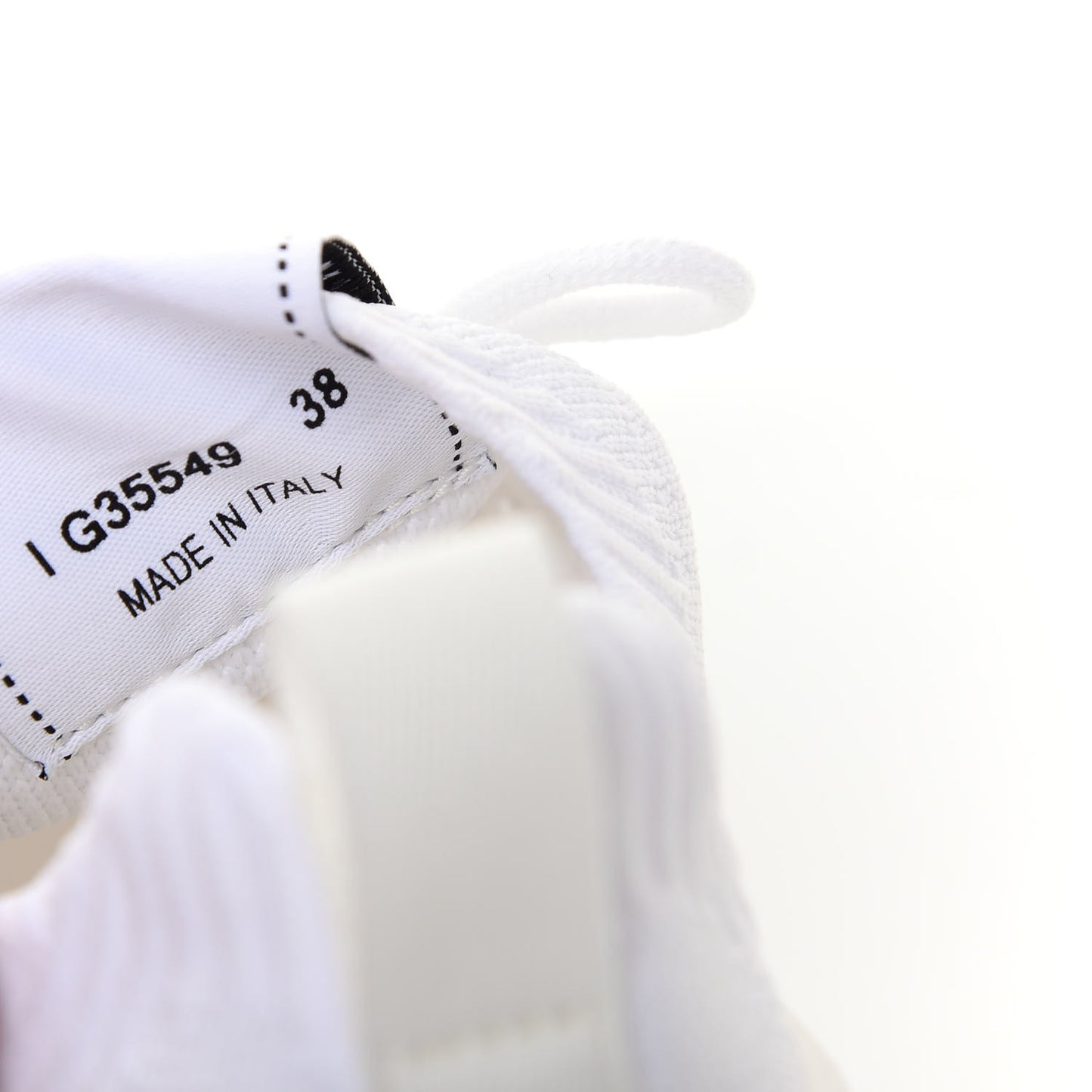 Fabric Logo Sneakers 38 White