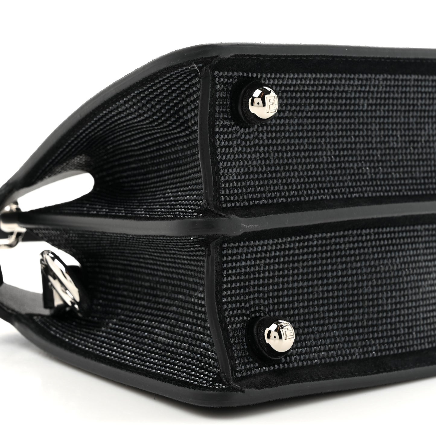 Crystal Shiny Nappa FF Petite Peekaboo I SEE U Satchel Black