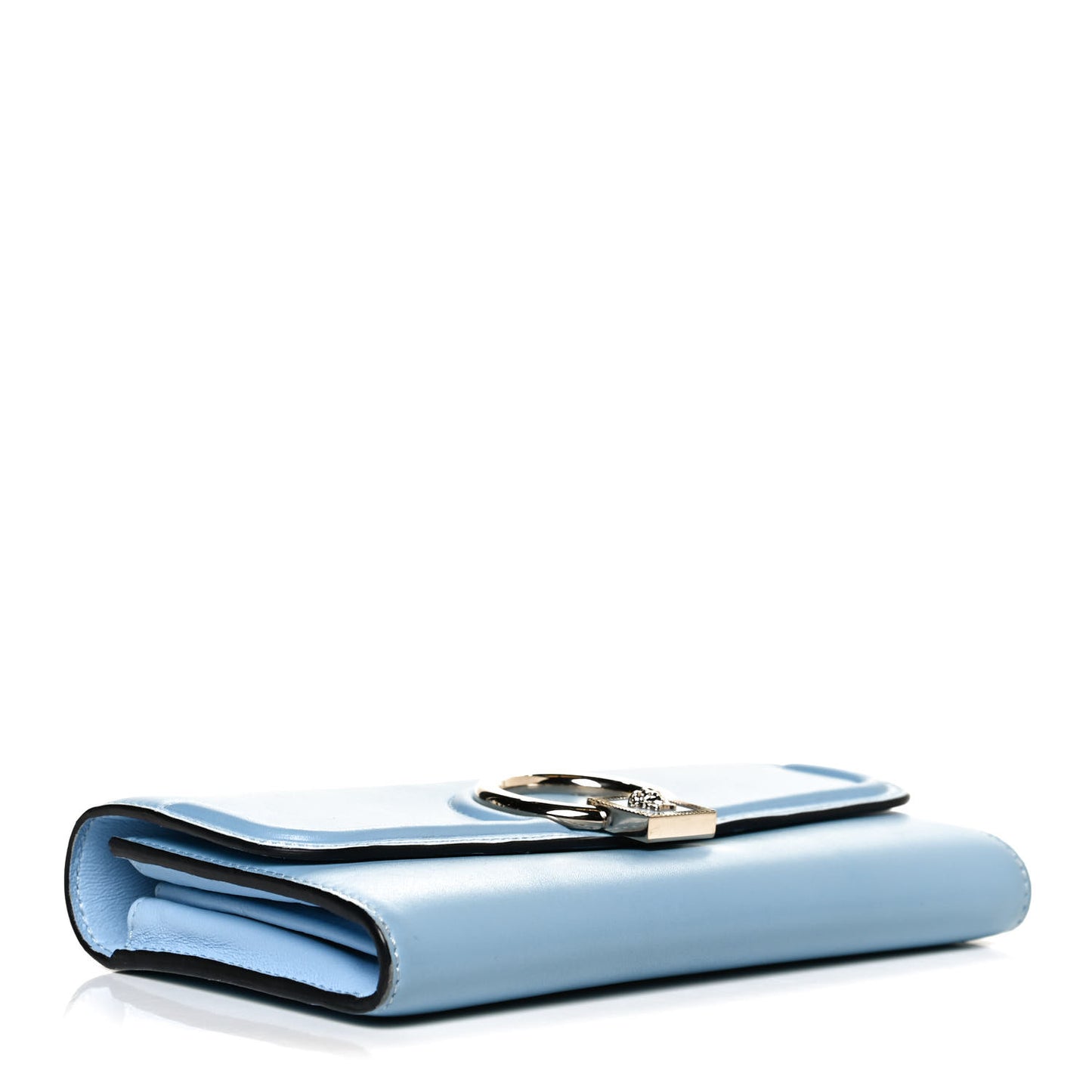 Calfskin Small DV One Wallet Blue