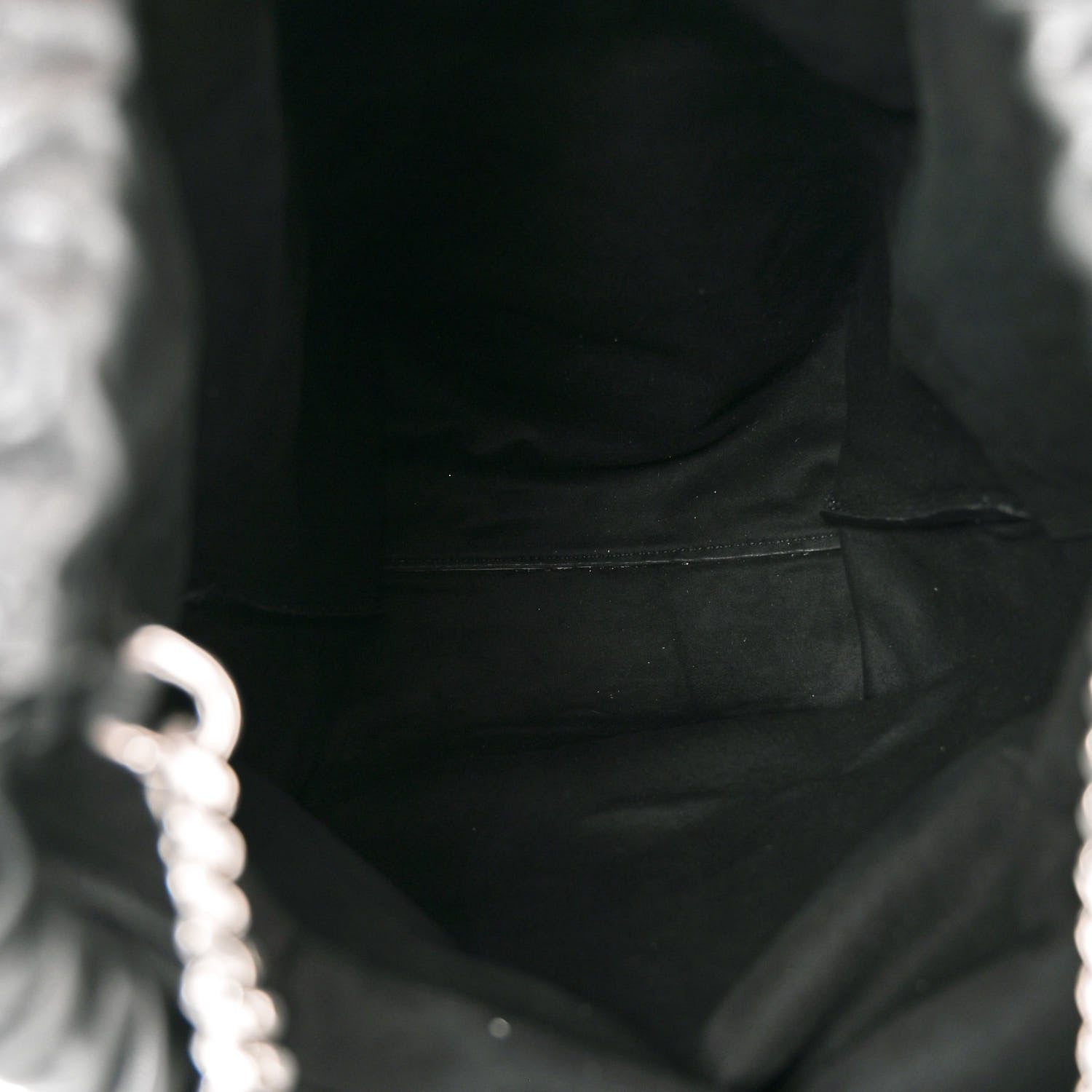 Saint Laurent Lambskin Teddy Drawstring Bag Black 5 of 9