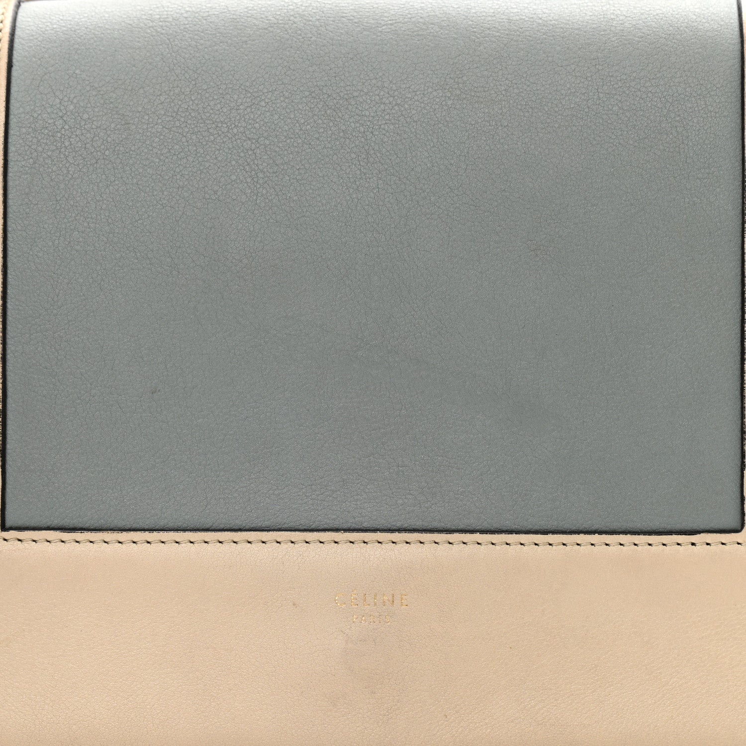 Celine Shiny Smooth Calfskin Medium Frame Shoulder Bag Grege Storm 8 of 19