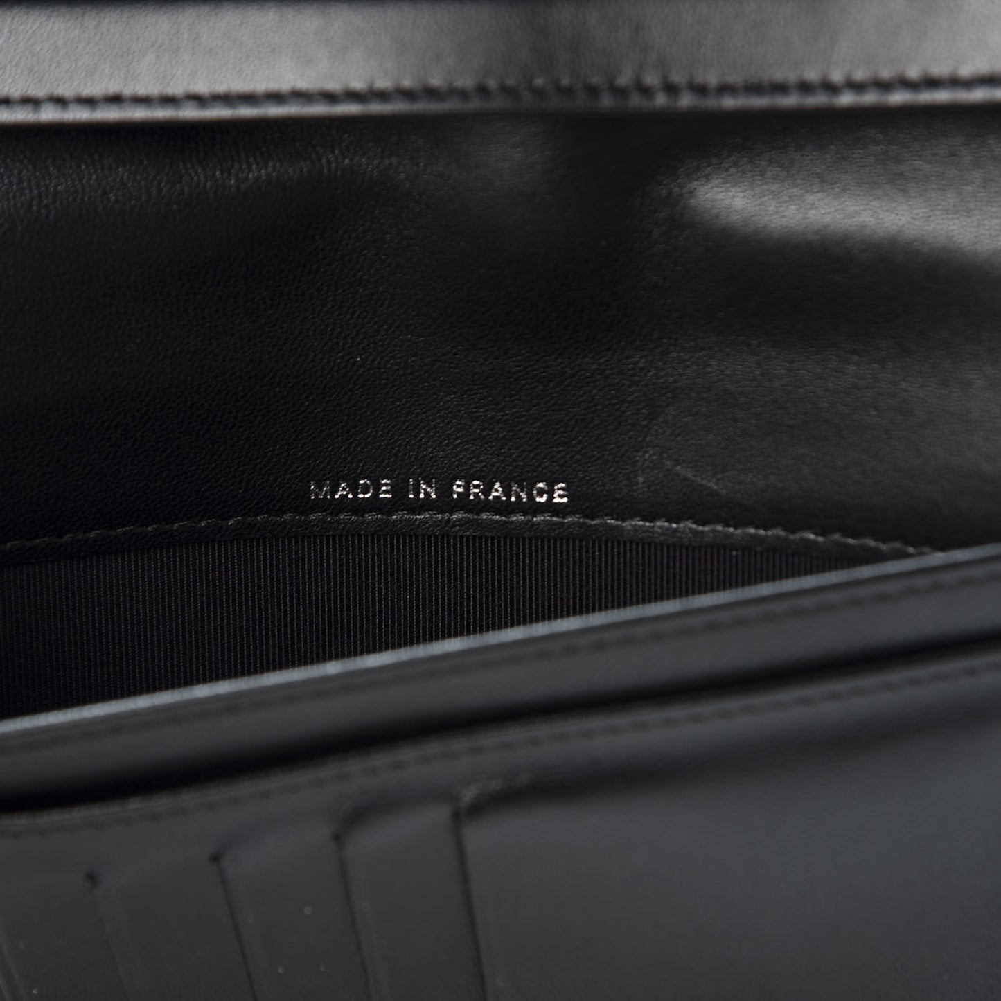 Lambskin Mademoiselle Yen Wallet Black