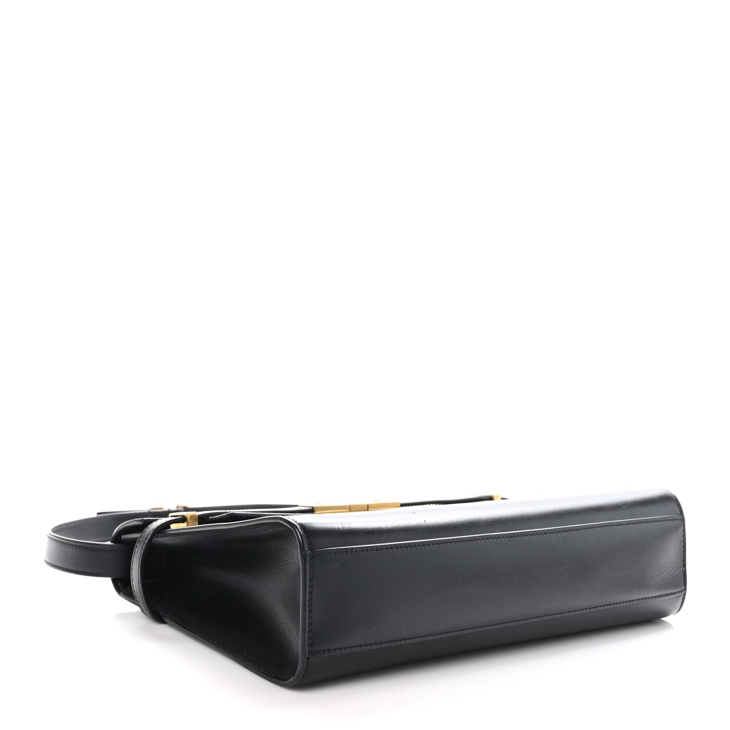 Smooth Calfskin Manhattan Shoulder Bag Black