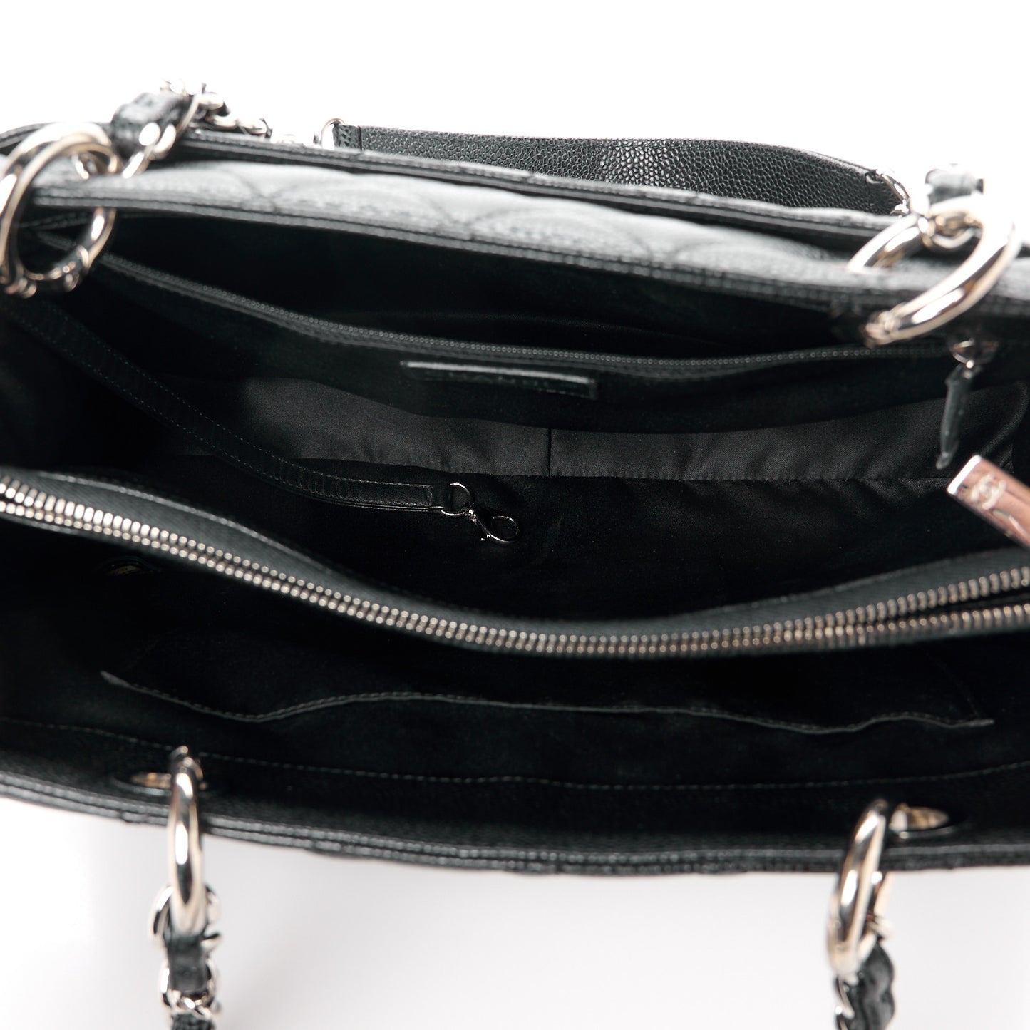 Caviar Quilted Grand Shopping Tote GST Black