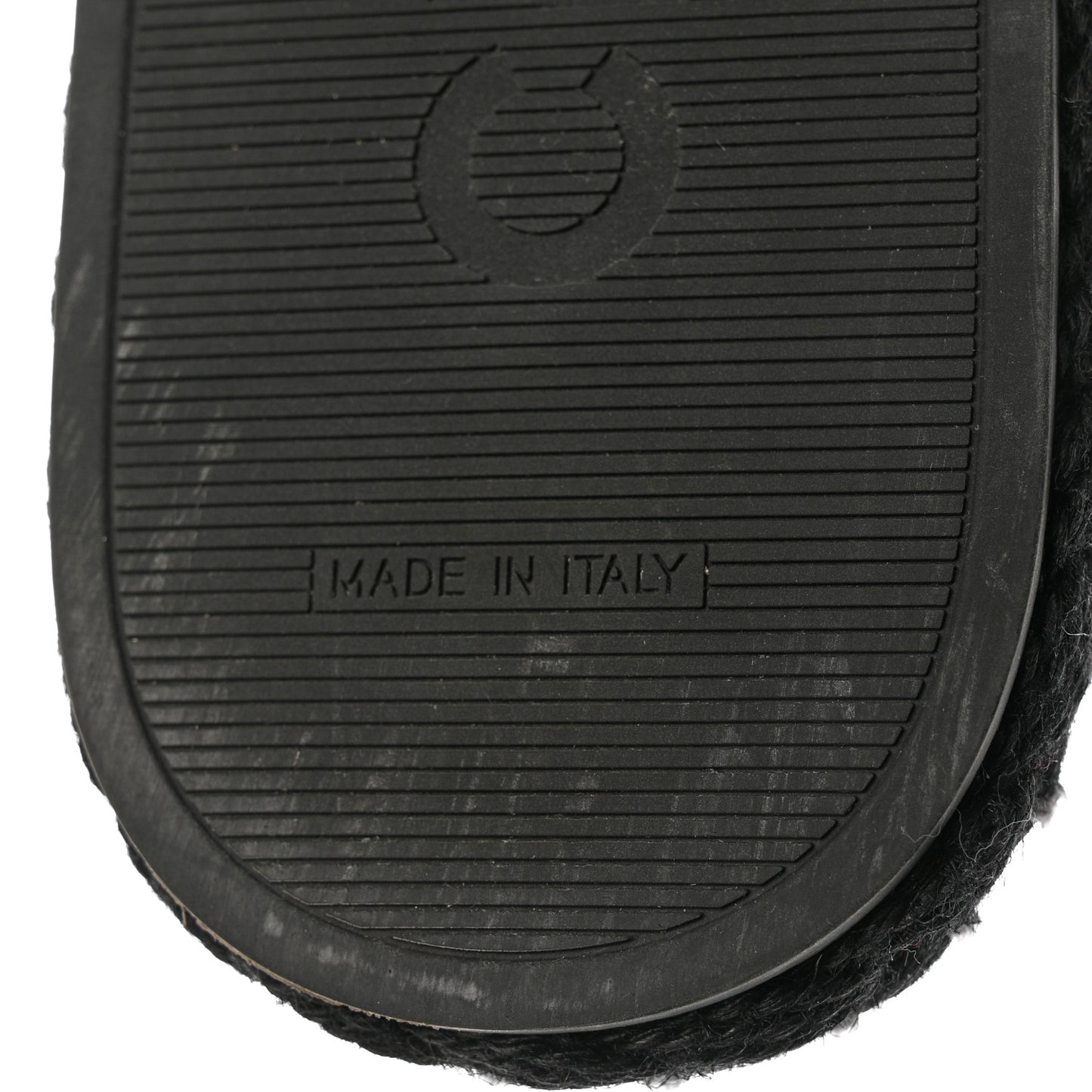 Cord Braided CC Mules 38 Black