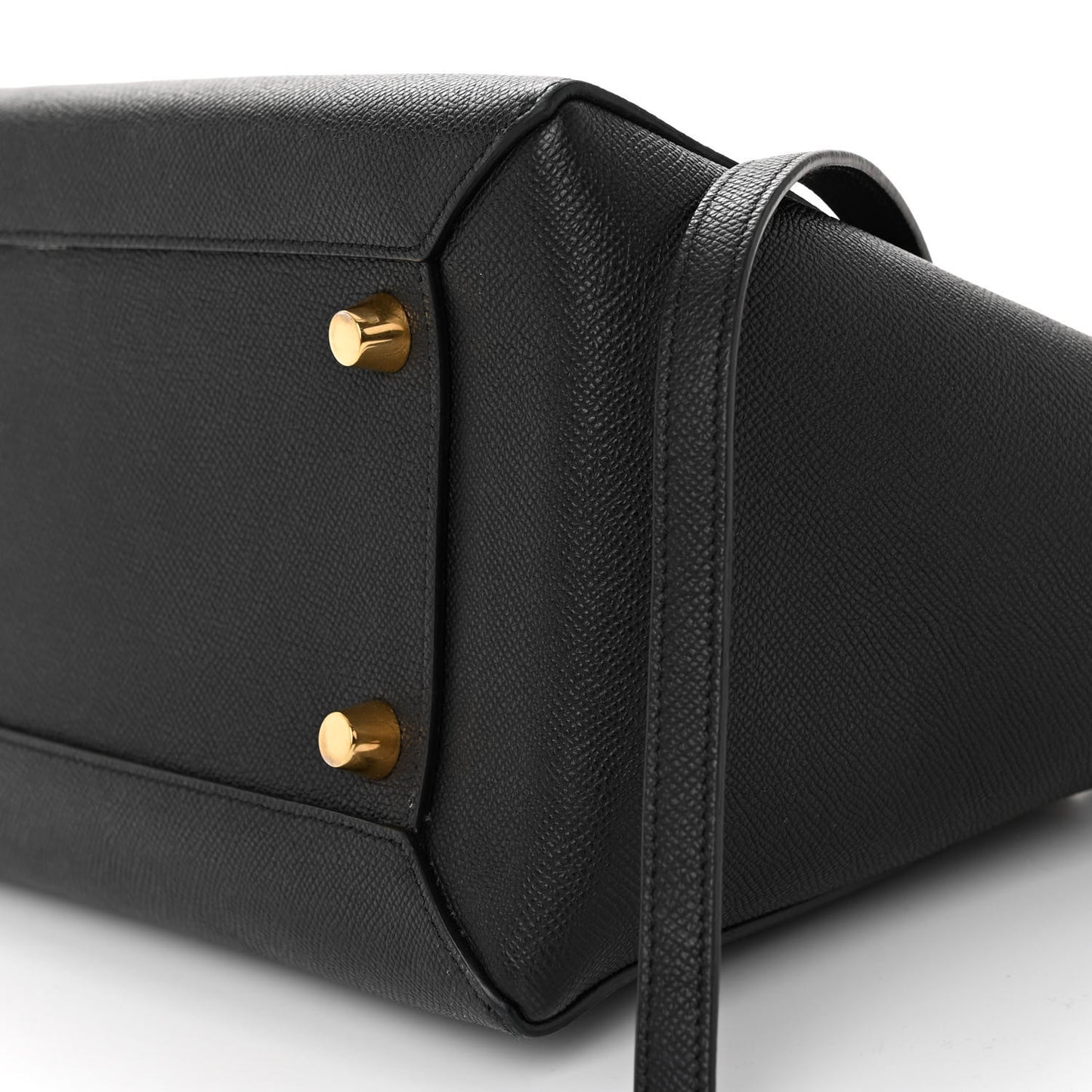 Grained Calfskin Mini Belt Bag Black