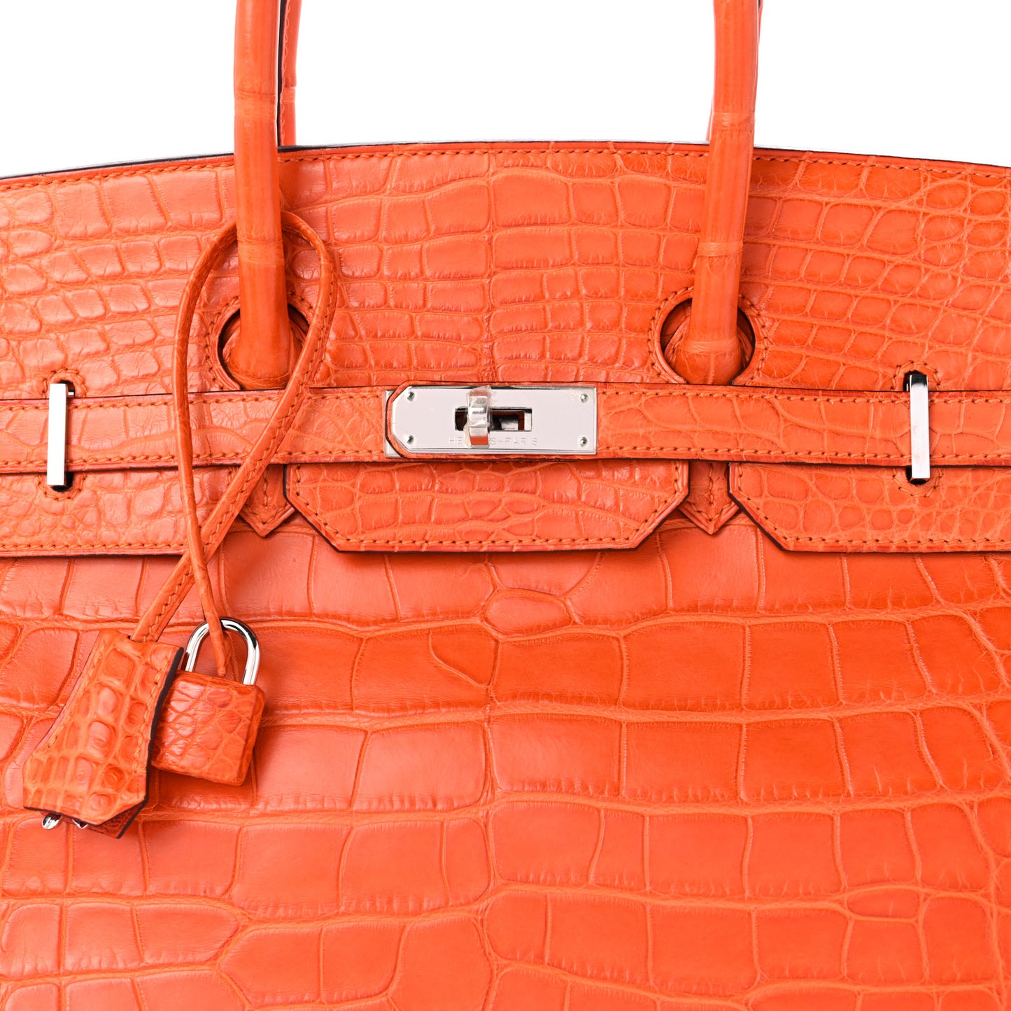 Matte Alligator Birkin 35 Orange