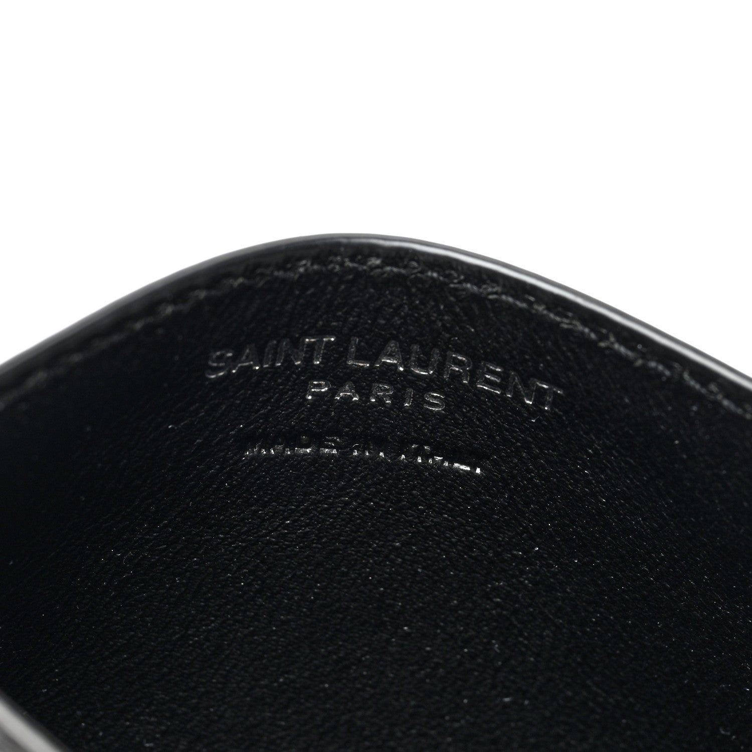 Saint Laurent Patent Calfskin Monogram Credit Card Case Black 6 of 8