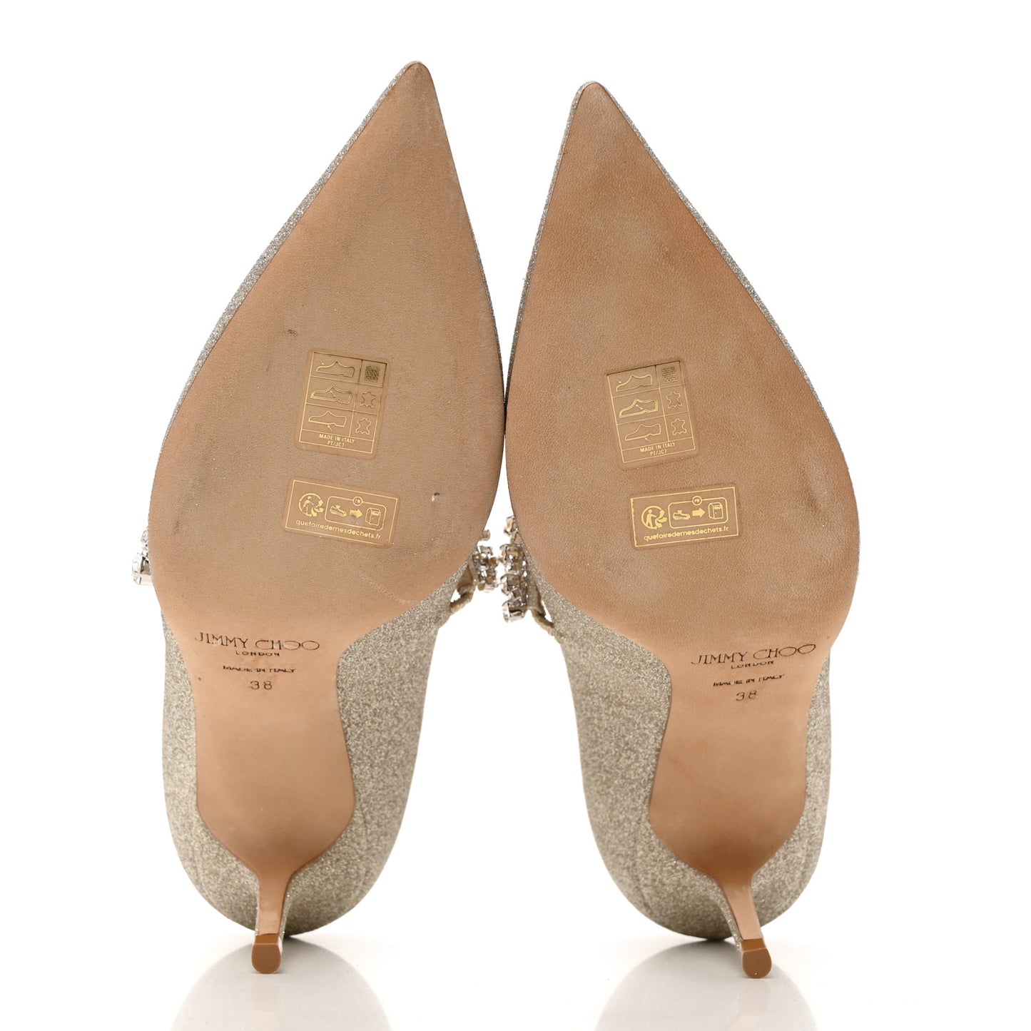Glitter Crystal Bing 100 Pumps 38 Platinum Ice