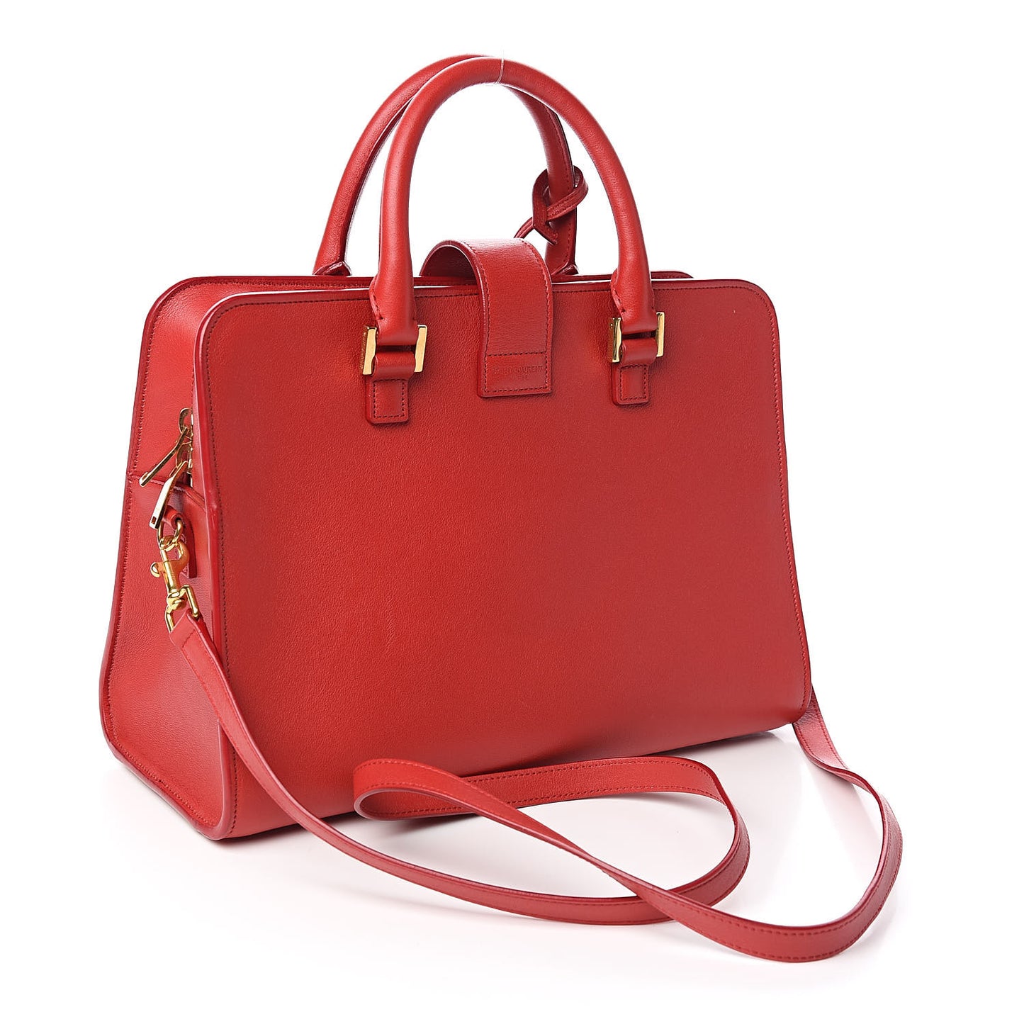 Calfskin Small Monogram Cabas Lipstick Red