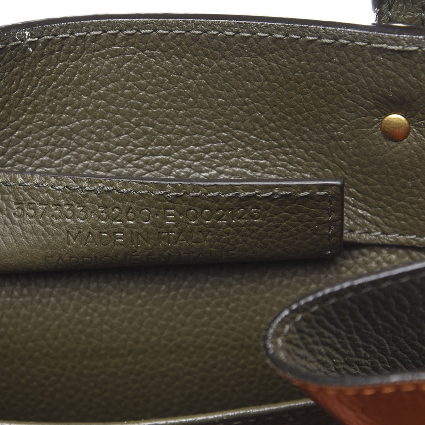 Grained Calfskin Papier Mini A4 Zip Around Tote Green
