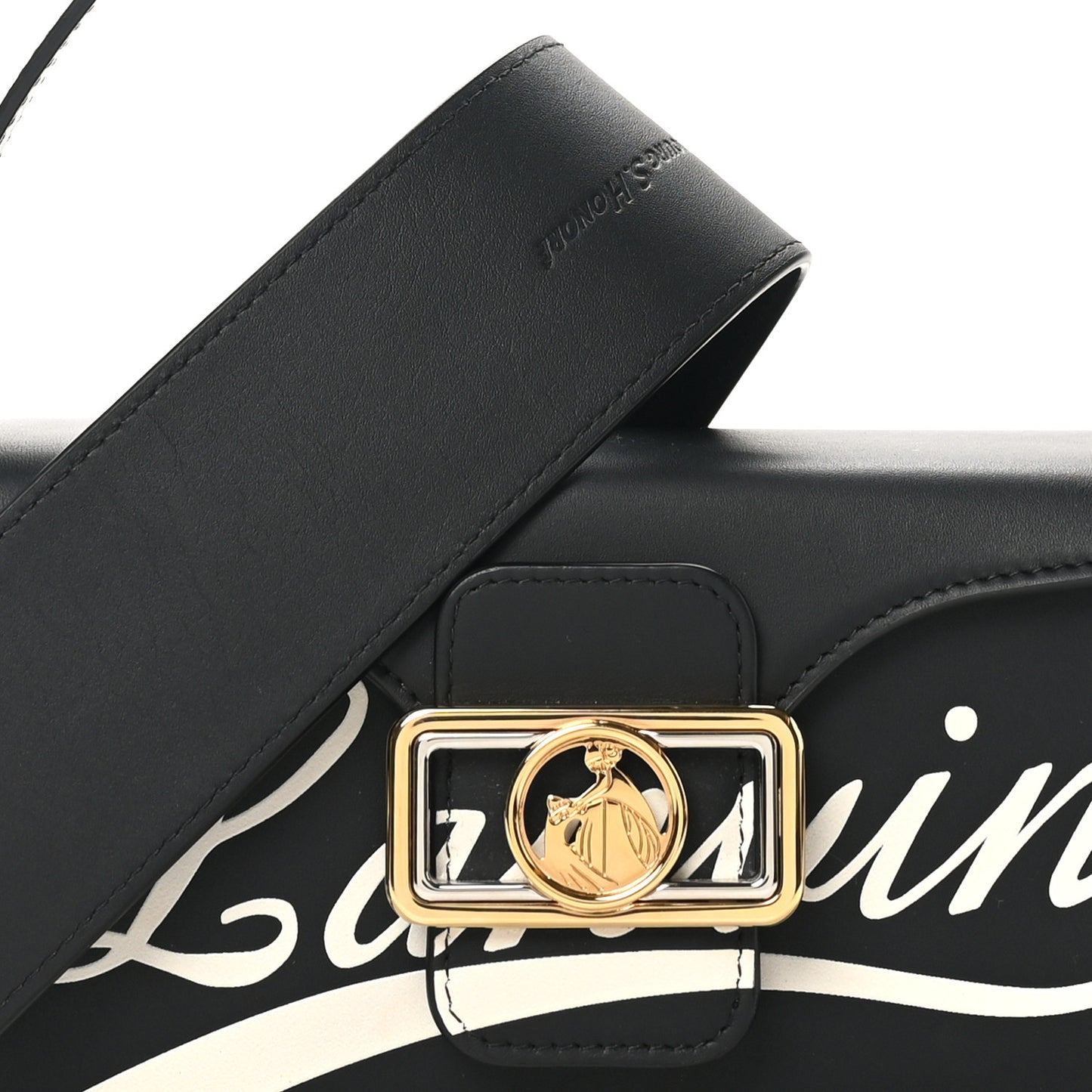 Calfskin Logo Nano Pencil Bag Black