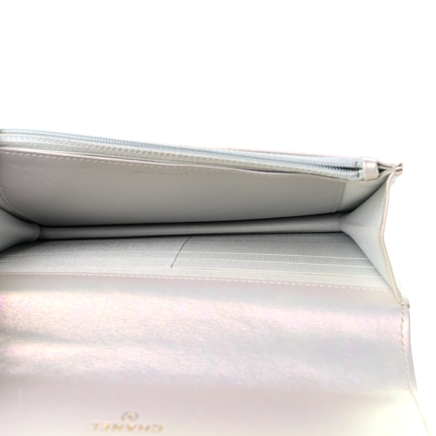 Chanel Iridescent Calfskin Quilted Chanel 19 Wallet On Chain WOC White 5 of 13