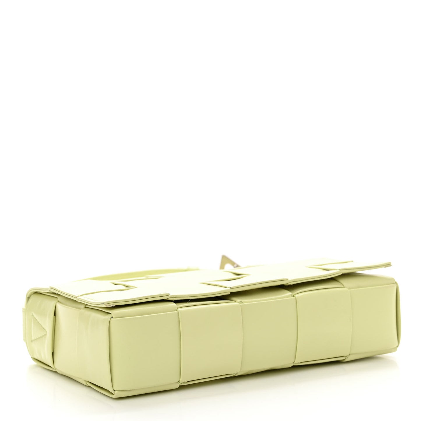 Calfskin Intrecciato Cassette Crossbody Bag Lemon Washed