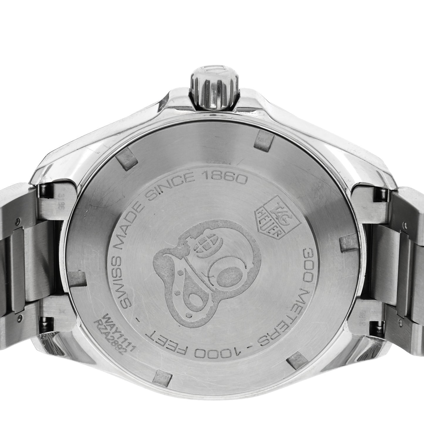 Stainless Steel 40mm Aquaracer 300M Quartz Watch Silver WAY1111