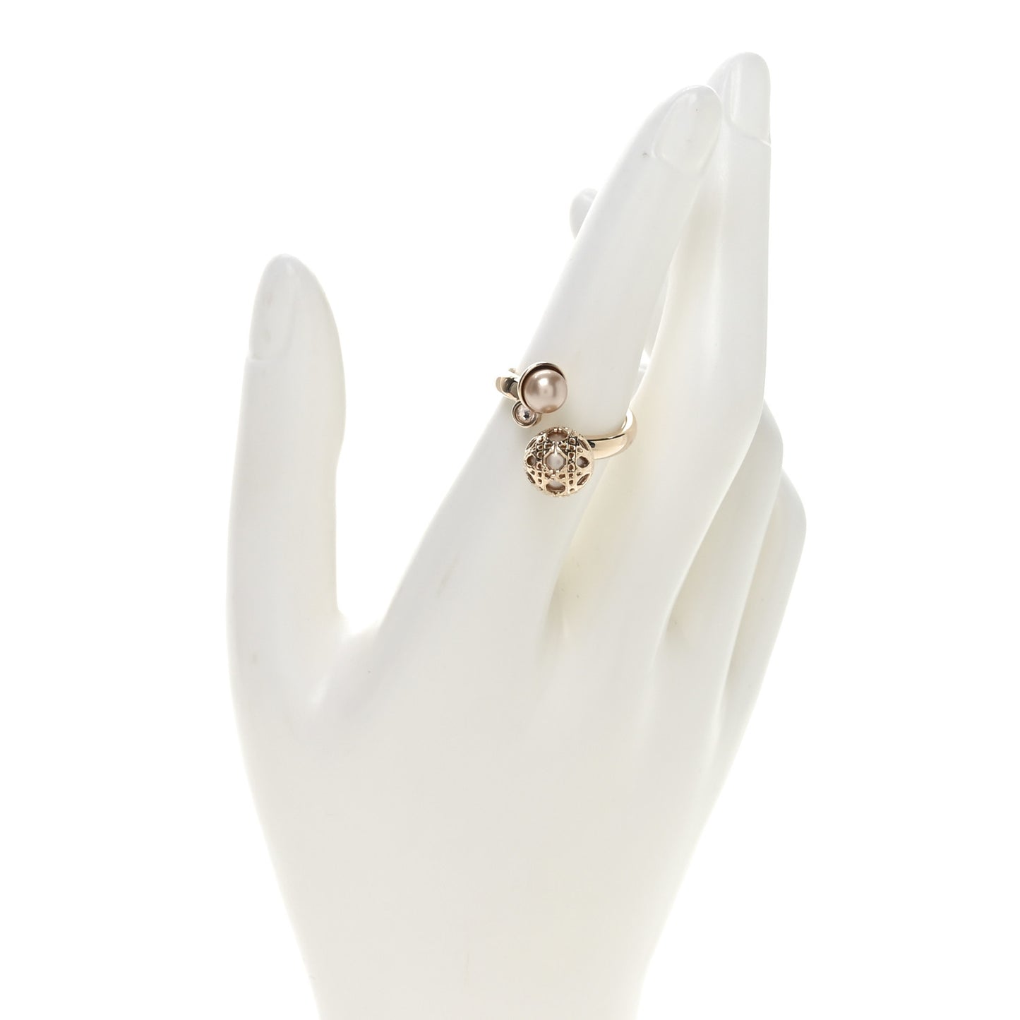 Pearl Secret Cannage Ring 52 6 Rose Gold