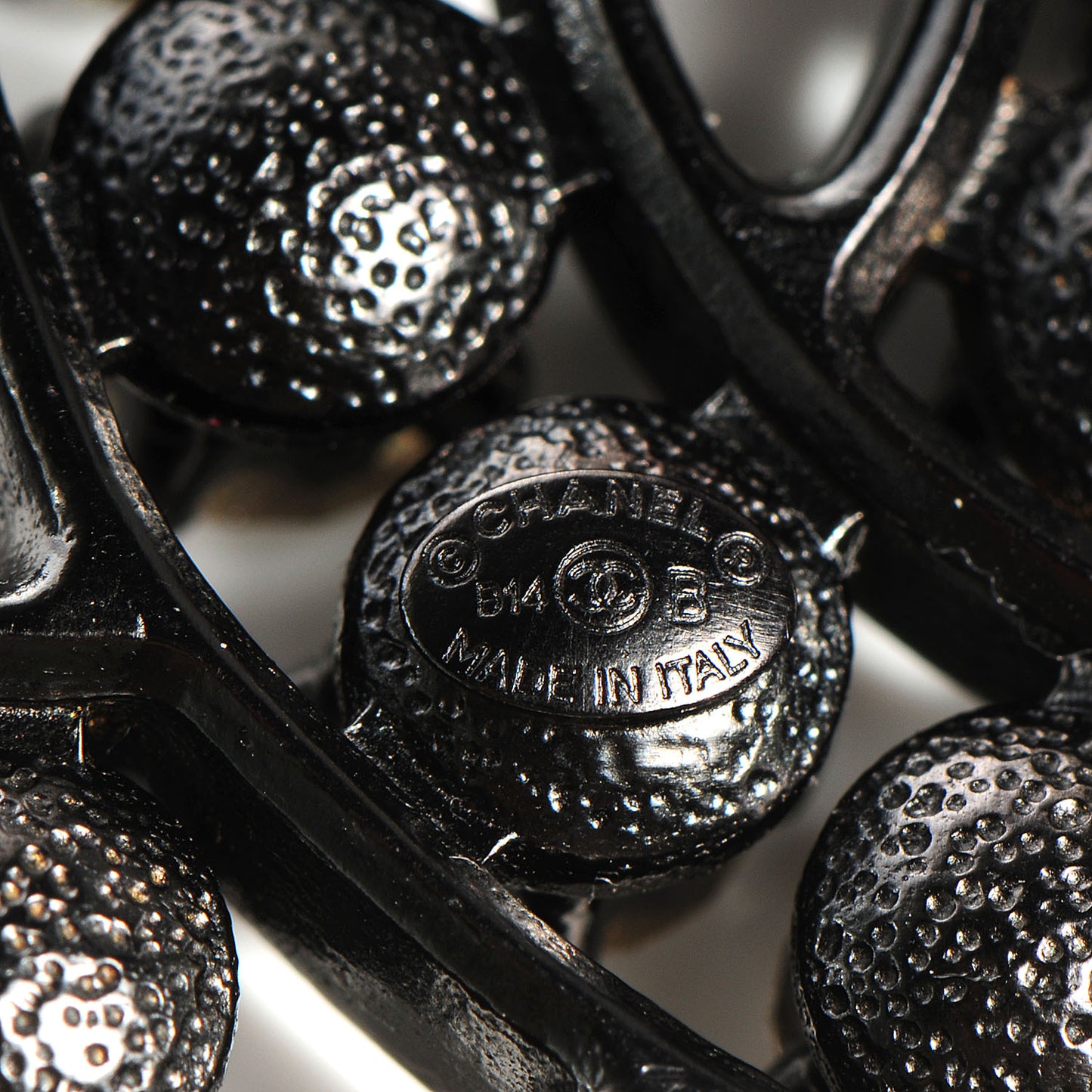 Crystal CC Brooch Black