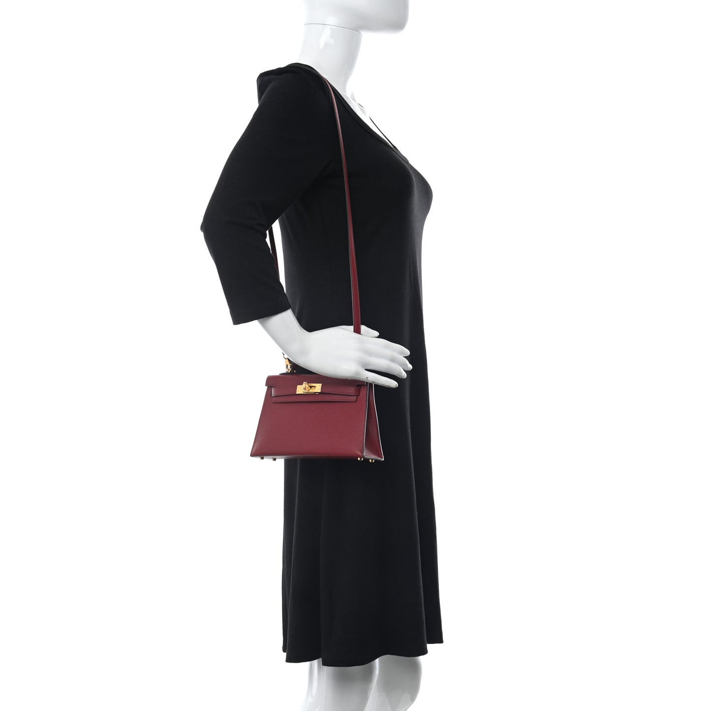 Epsom Mini Kelly Sellier 20 Rouge Grenat