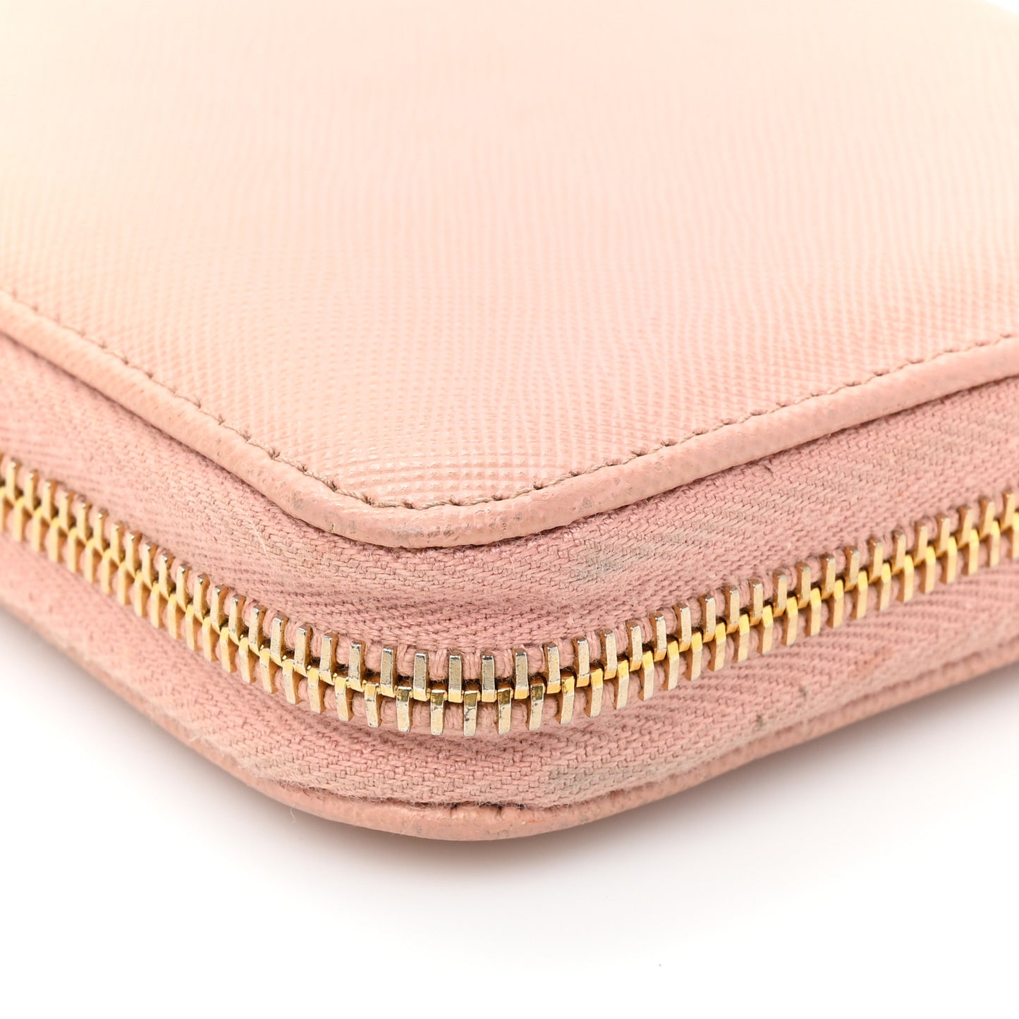 Saffiano Metal Zip Around Wallet Orchidea