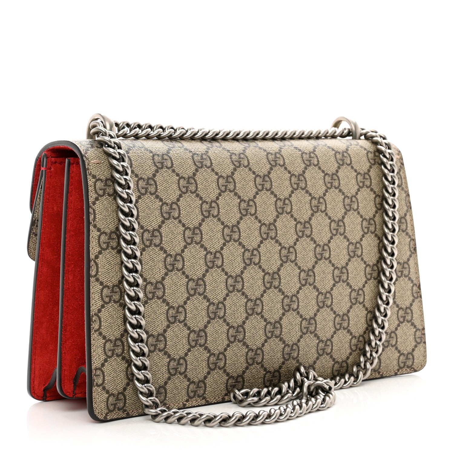 Gucci GG Supreme Monogram Small Dionysus Shoulder Bag Red 3 of 10