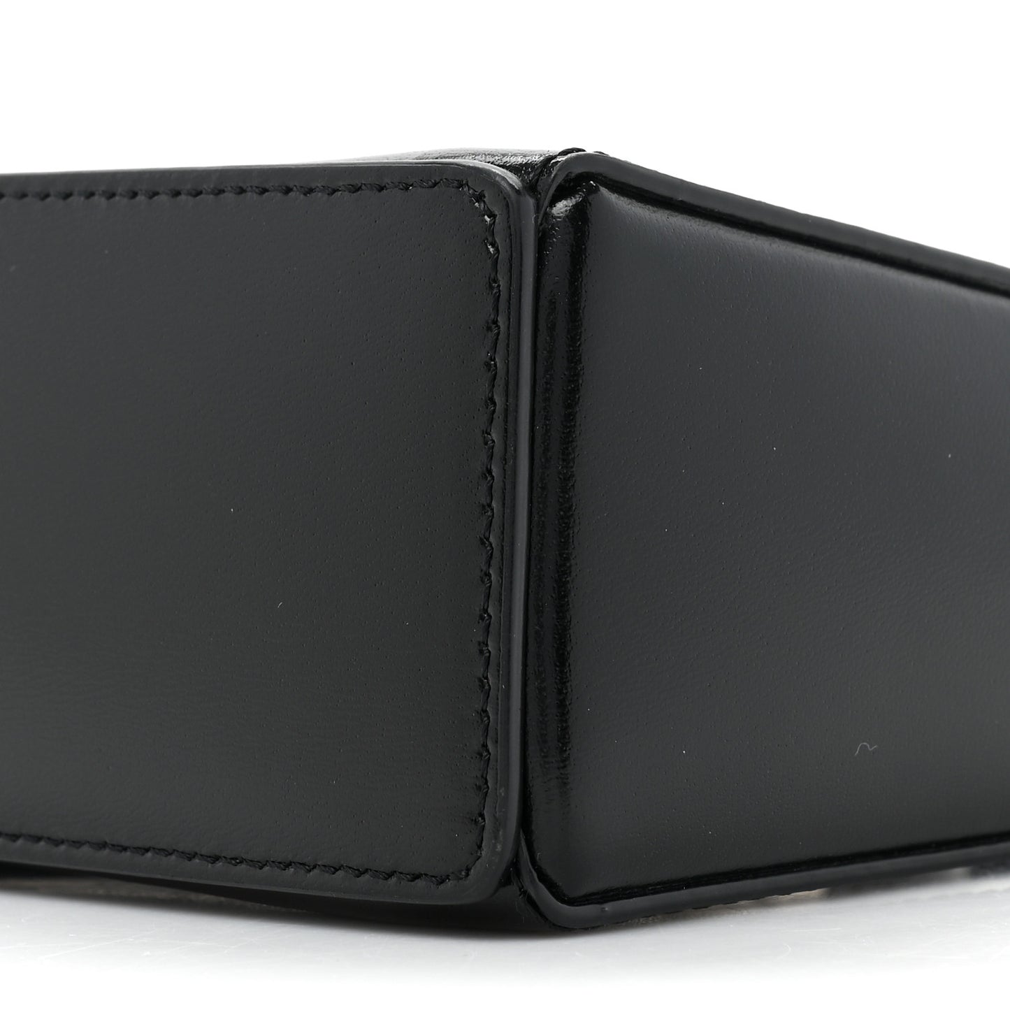 Box Calfskin Mini Cut Out Shoulder Bag Black