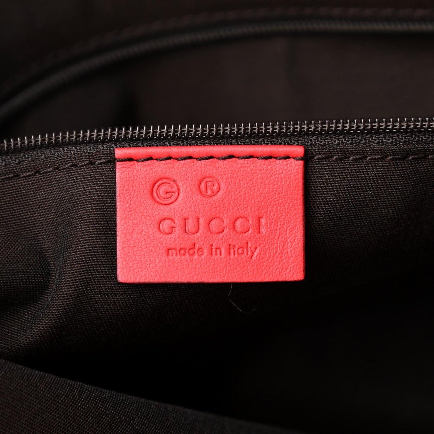 Guccissima Large GG Charm Convertible Dome Satchel Red