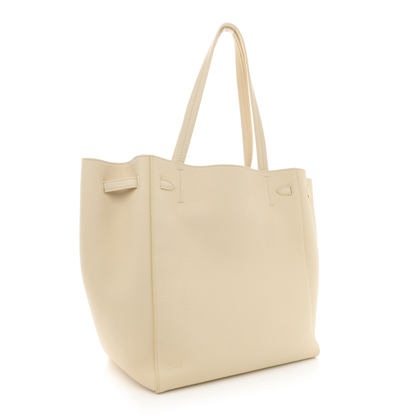 Soft Grained Calfskin Small Belt Cabas Phantom Cream