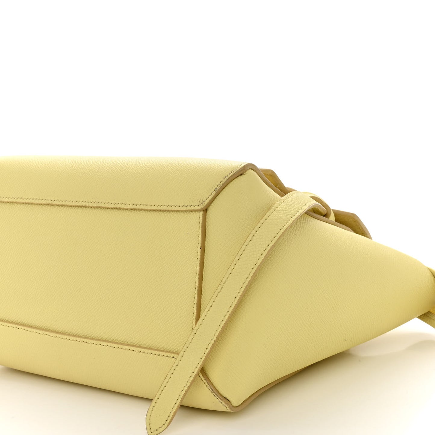 Grained Calfskin Micro Belt Bag Yellow