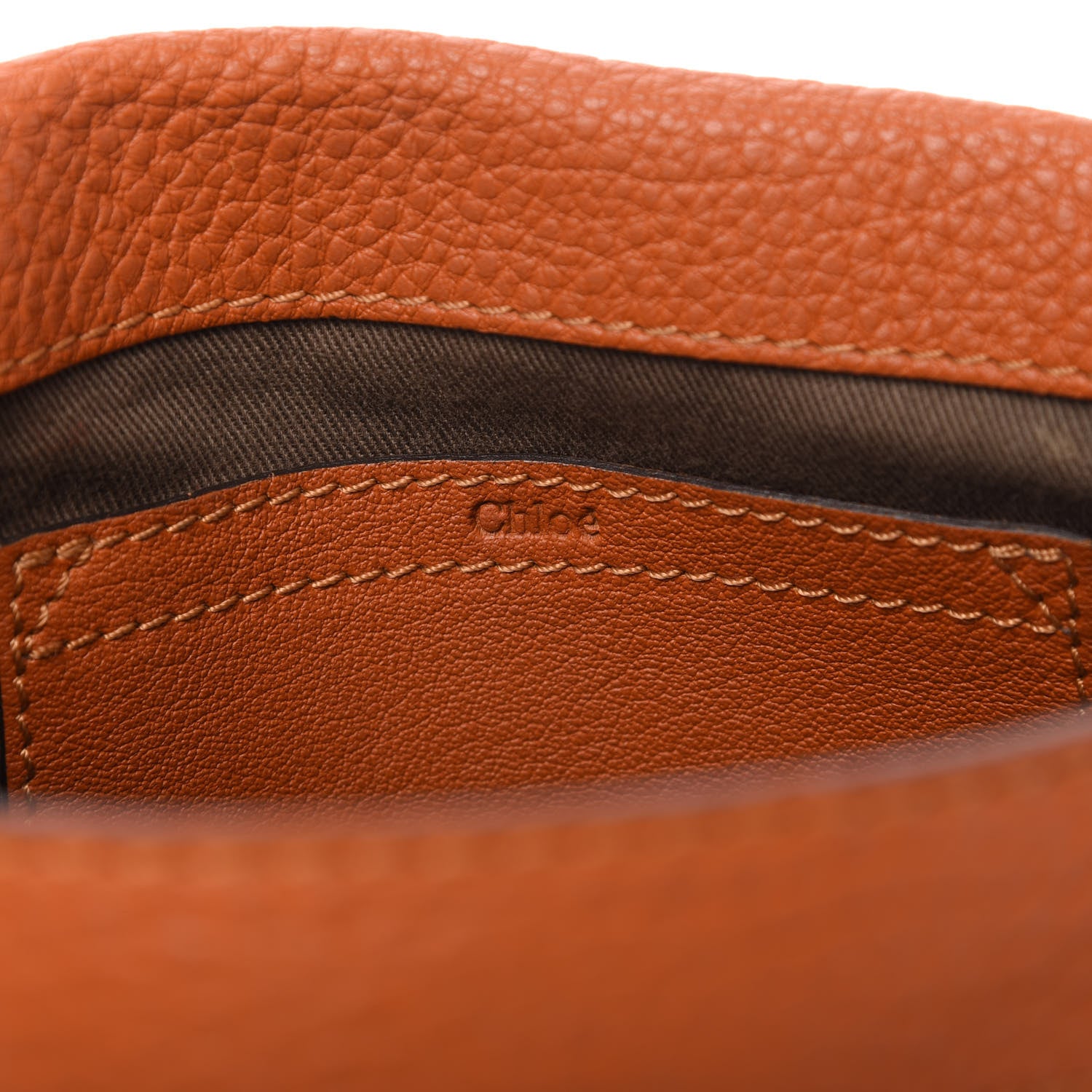 Chloe Calfskin Mini Marcie Round Crossbody Bag Tan 8 of 9