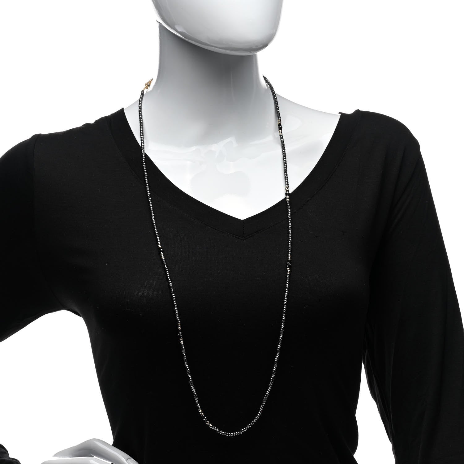 David Yurman 18K Yellow Gold Hematine Black Onyx Cable Berries Tweejoux Necklace 36" 2 of 6