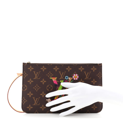 LV X TM Monogram Flowers Neverfull Pochette