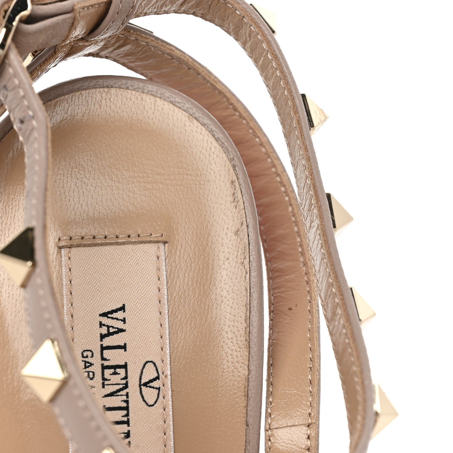 Patent Nappa Rockstud Ankle Strap 100mm Pumps 40 Rose Violet Poudre
