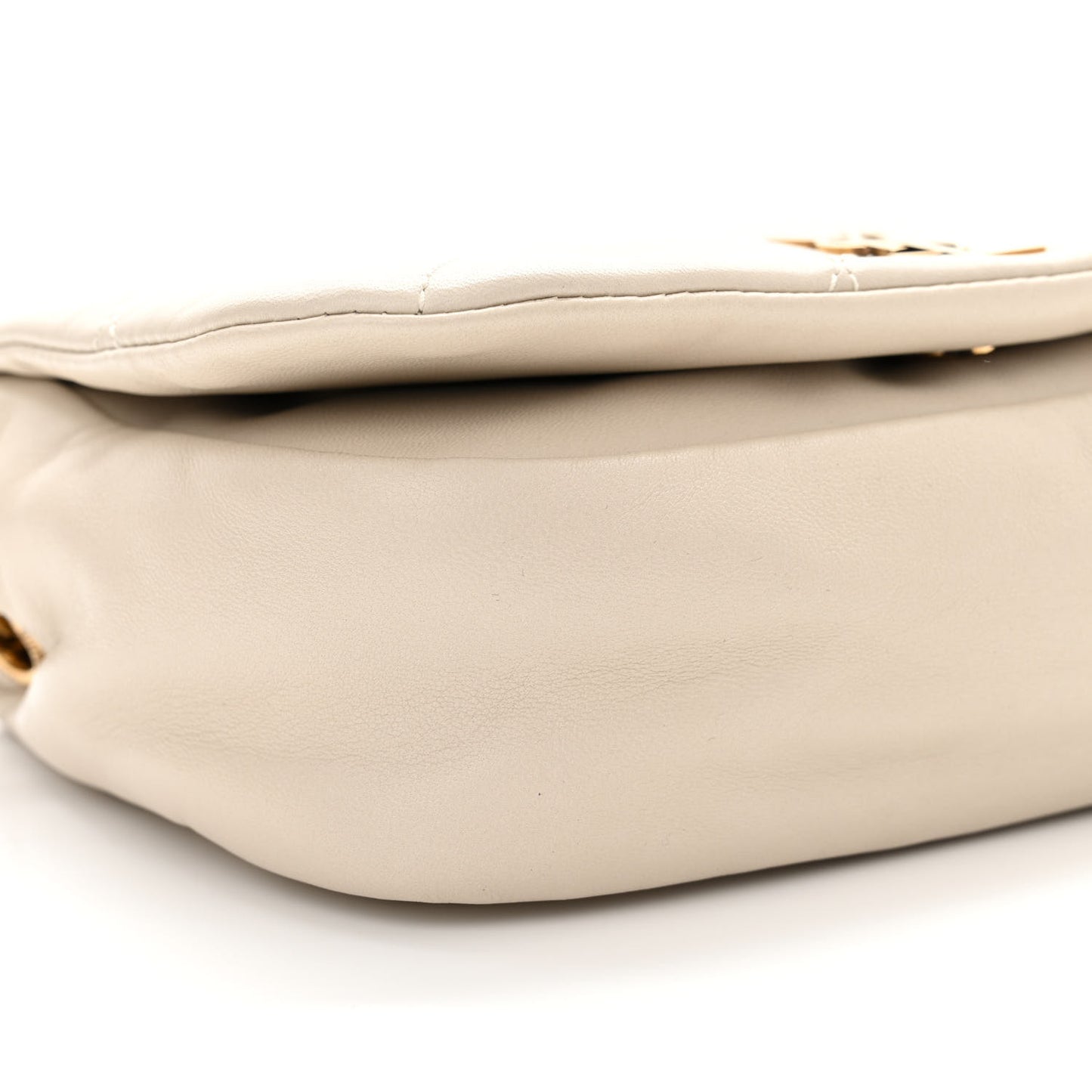 Lambskin Matelasse Monogram Mini Jamie 4.3 Blanc Vintage