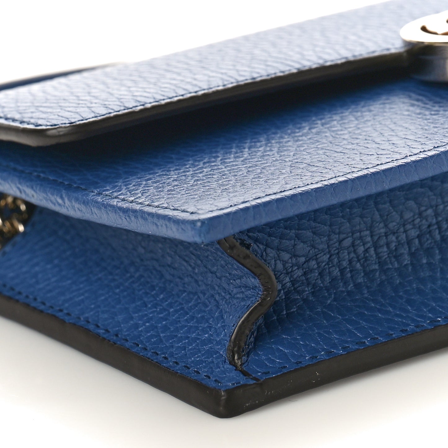 Dollar Calfskin Interlocking G Chain Wallet Caspian