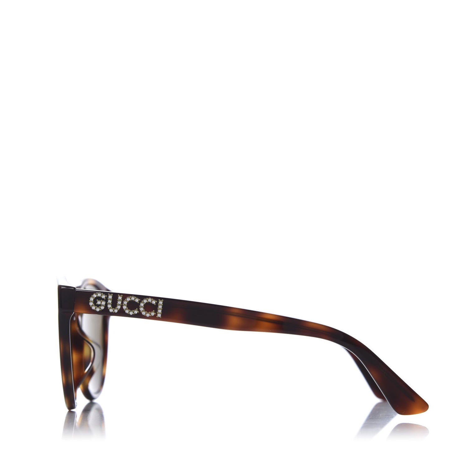 Round Frame Crystal Sunglasses GG 0419S Tortoise