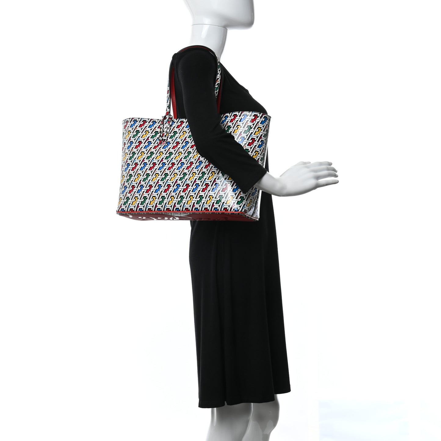 Patent Calfskin Small East West Cabata Tote Multicolor