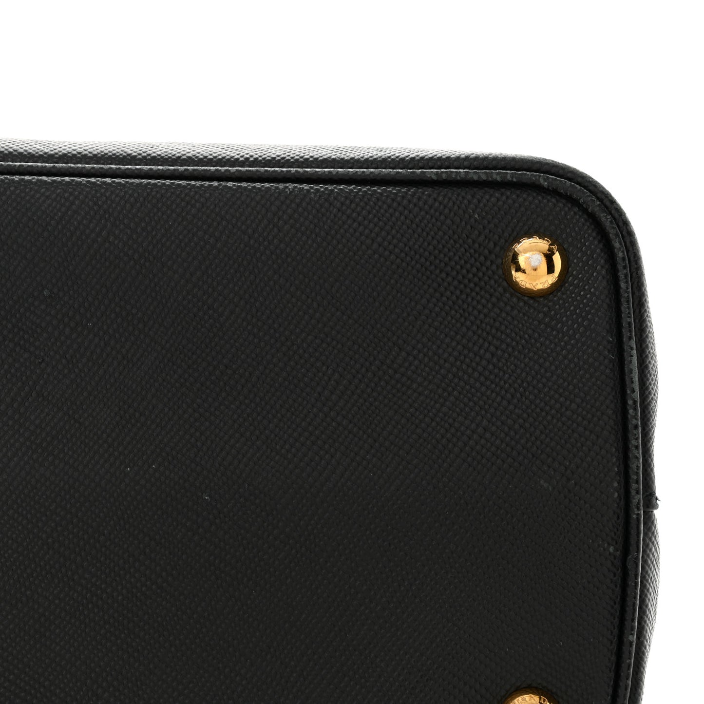 Saffiano Cuir Small Double Bag Black Fuoco