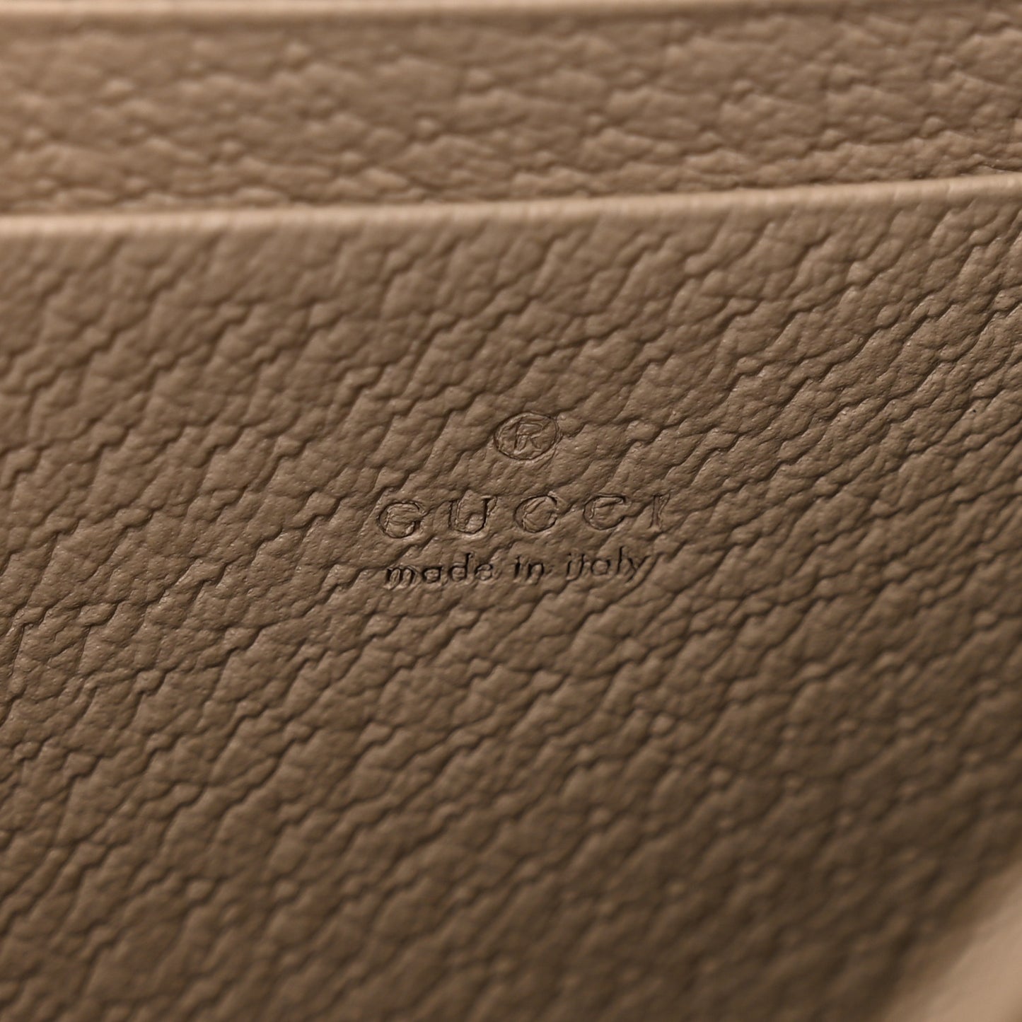 GG Supreme Monogram Textured Dollar Calfskin Mini Dionysus Chain Wallet Beige Mystic White Oatmeal