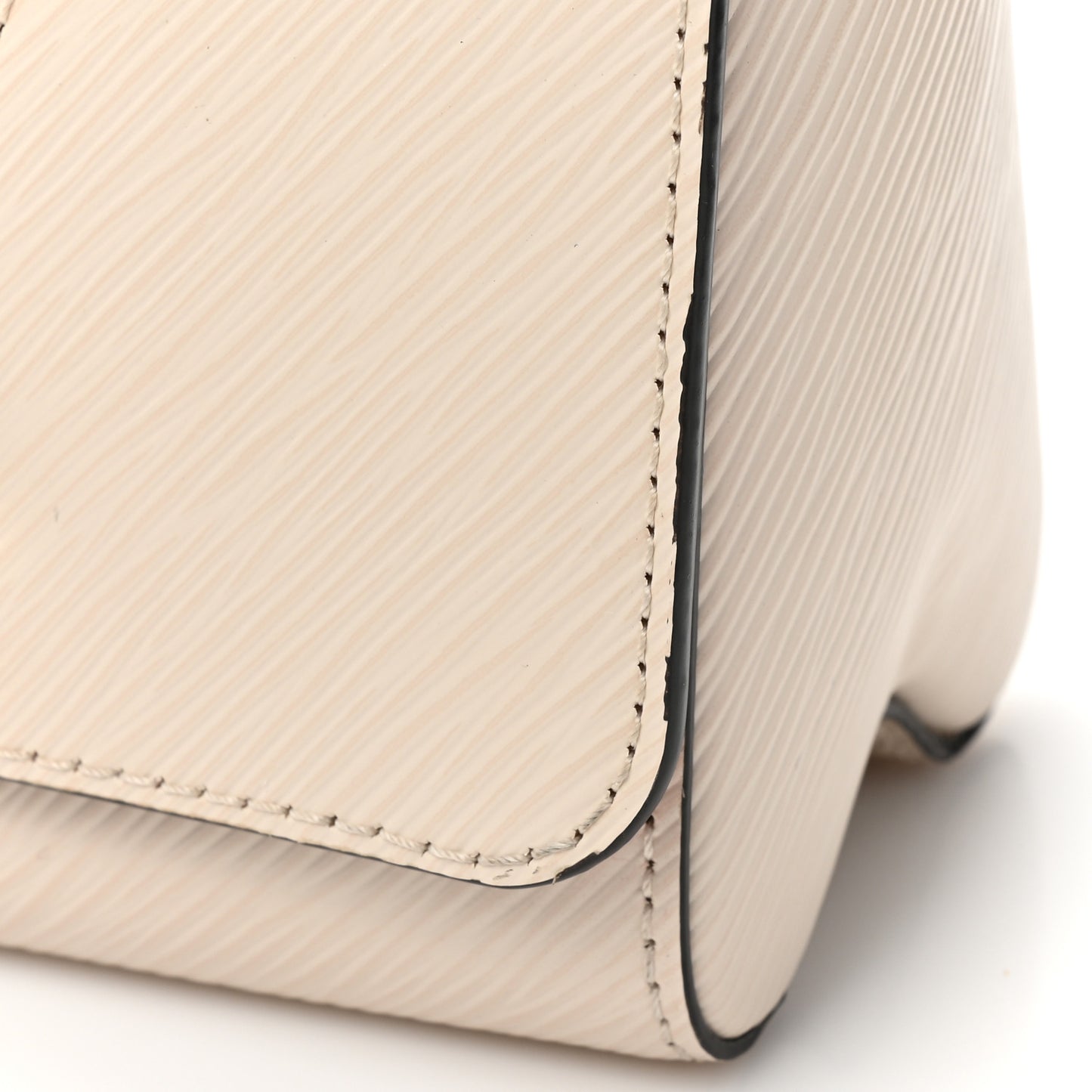 Epi Twist Bi-Color Chain Shoulder Bag PM Quartz White