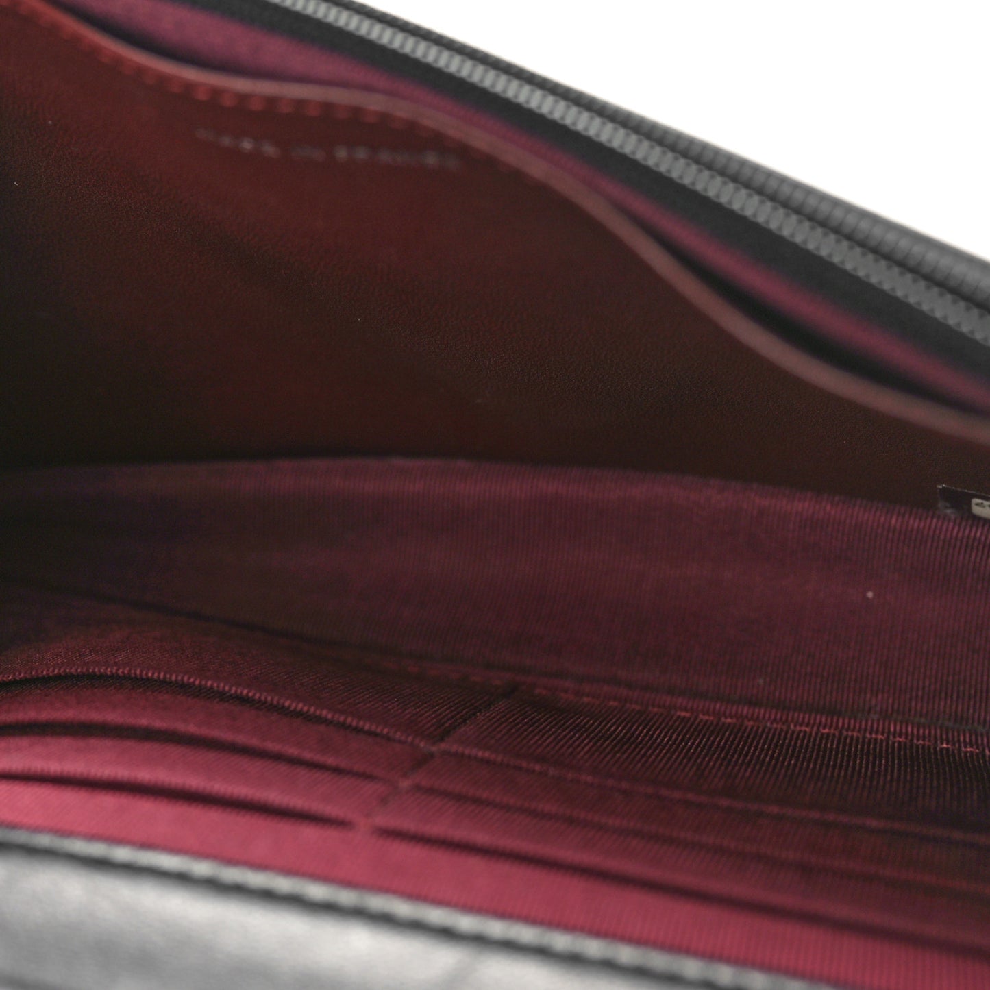 Lambskin Quilted Wallet On Chain WOC Black