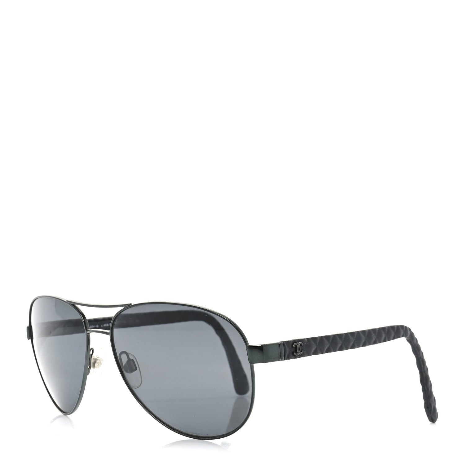 Chanel Pilot Summer Polarized Quilted Aviator Sunglasses  display picture 1