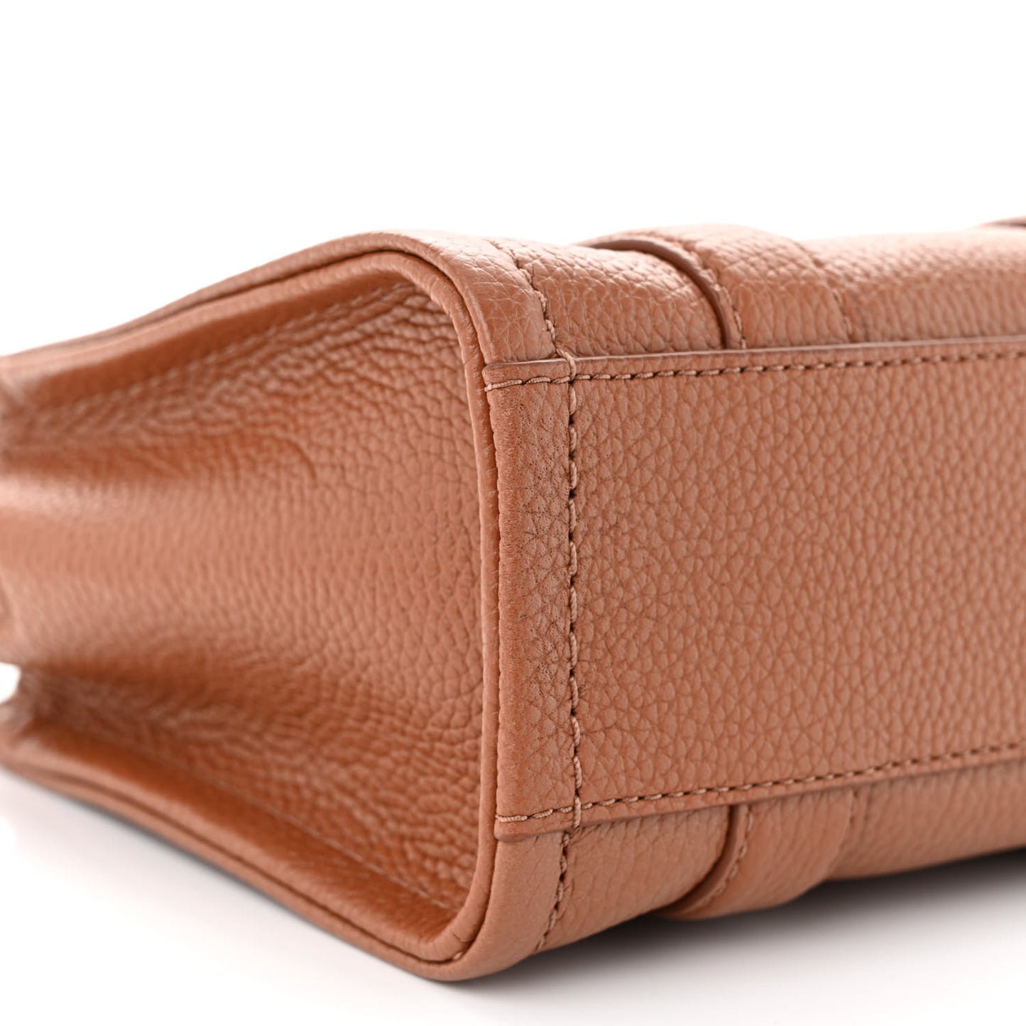 Grained Calfskin Micro The Tote Bag Argan Oil