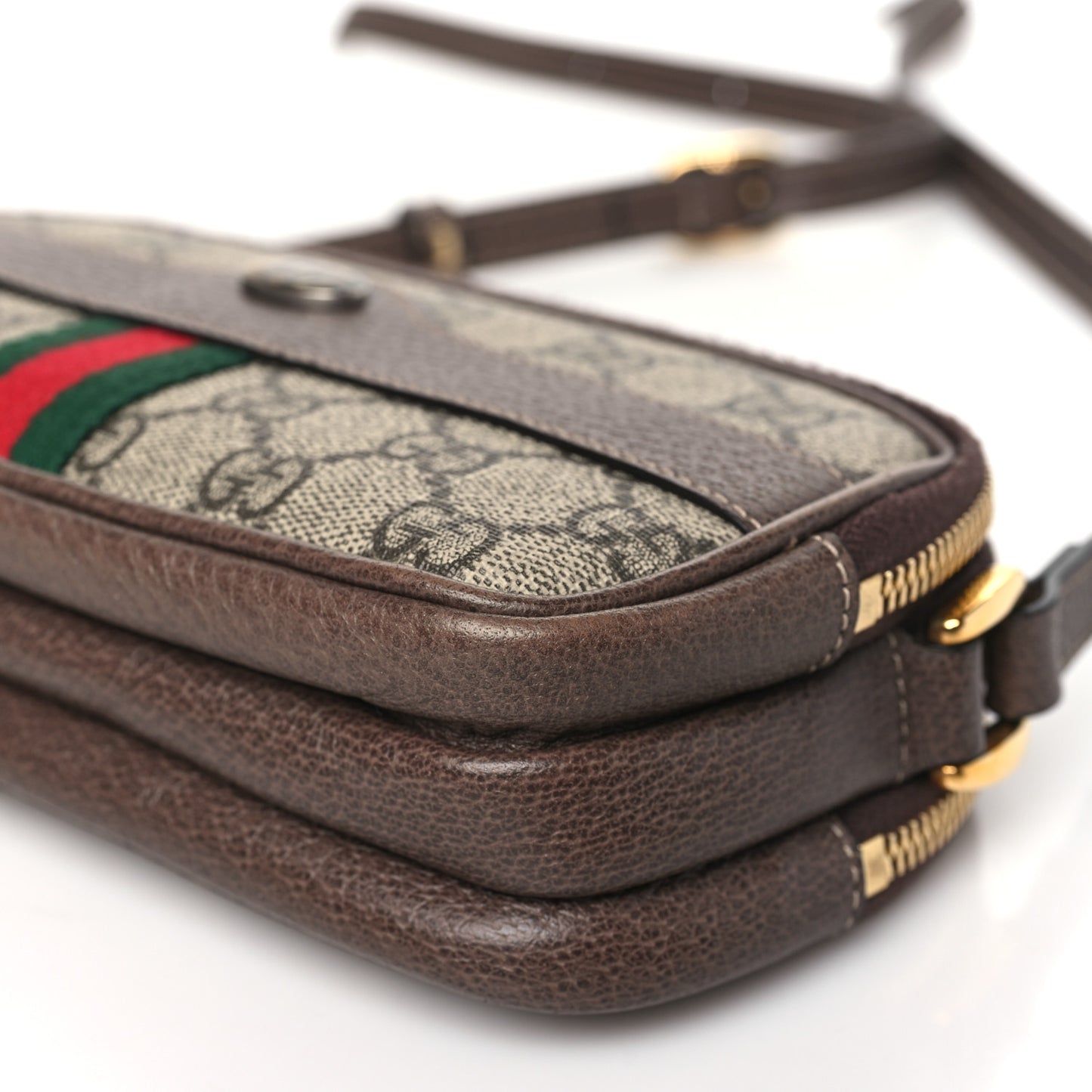 GG Supreme Monogram Web Mini Ophidia GG Bag Brown