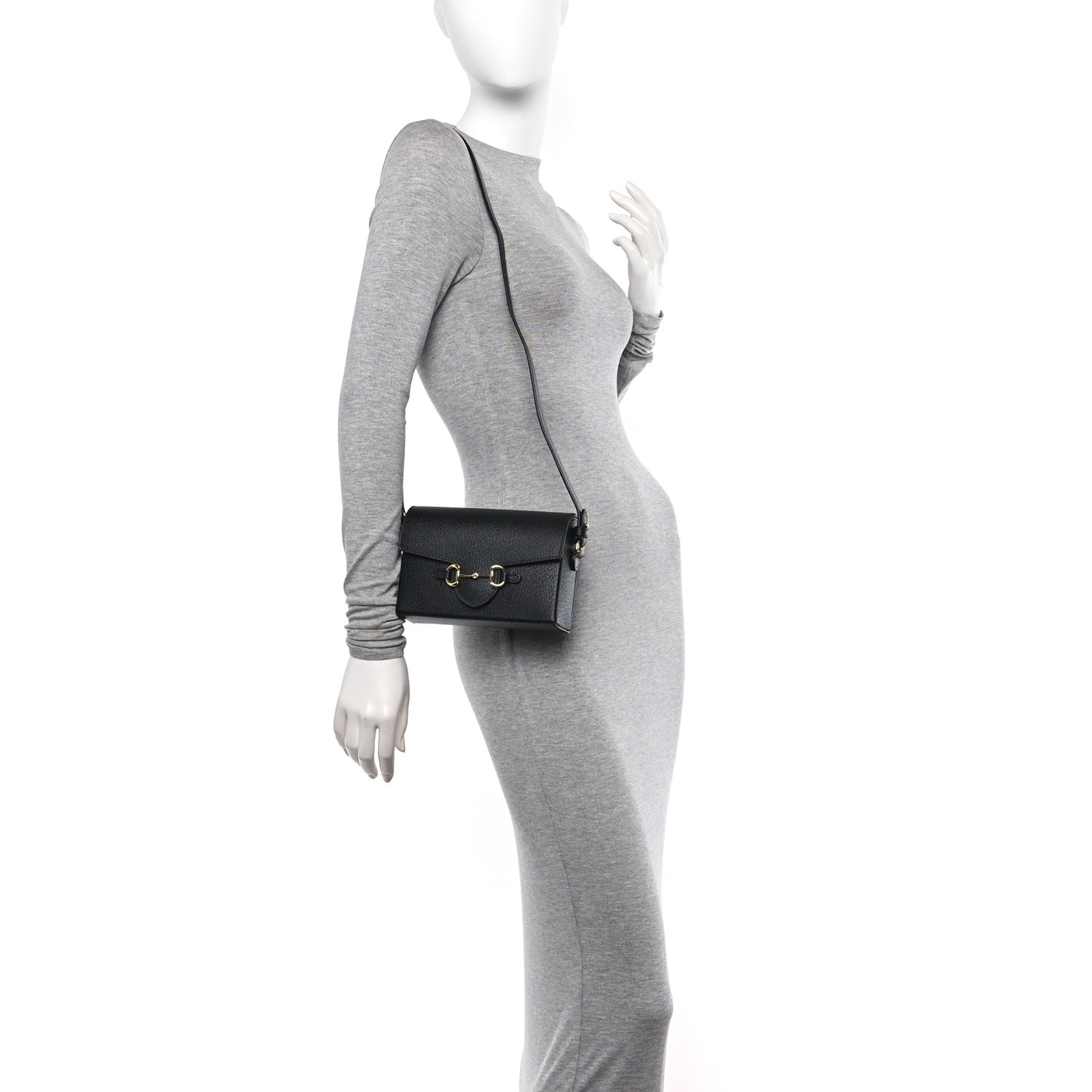 Calfskin Horsebit 1955 Shoulder Bag Black