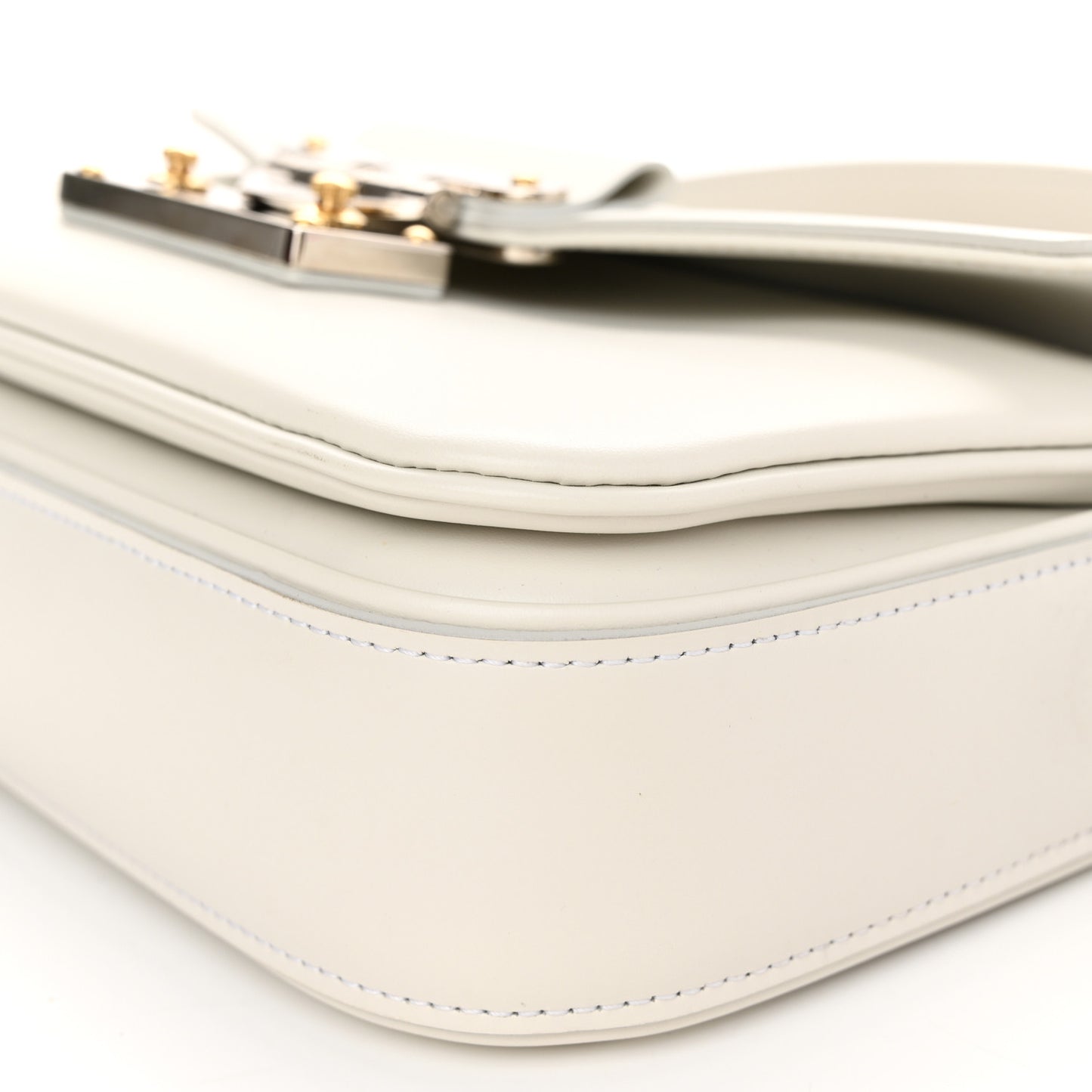 Calfskin Reverse Monogram Swing White