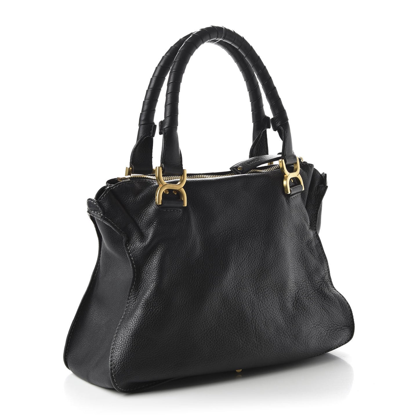 Calfskin Medium Marcie Satchel Black
